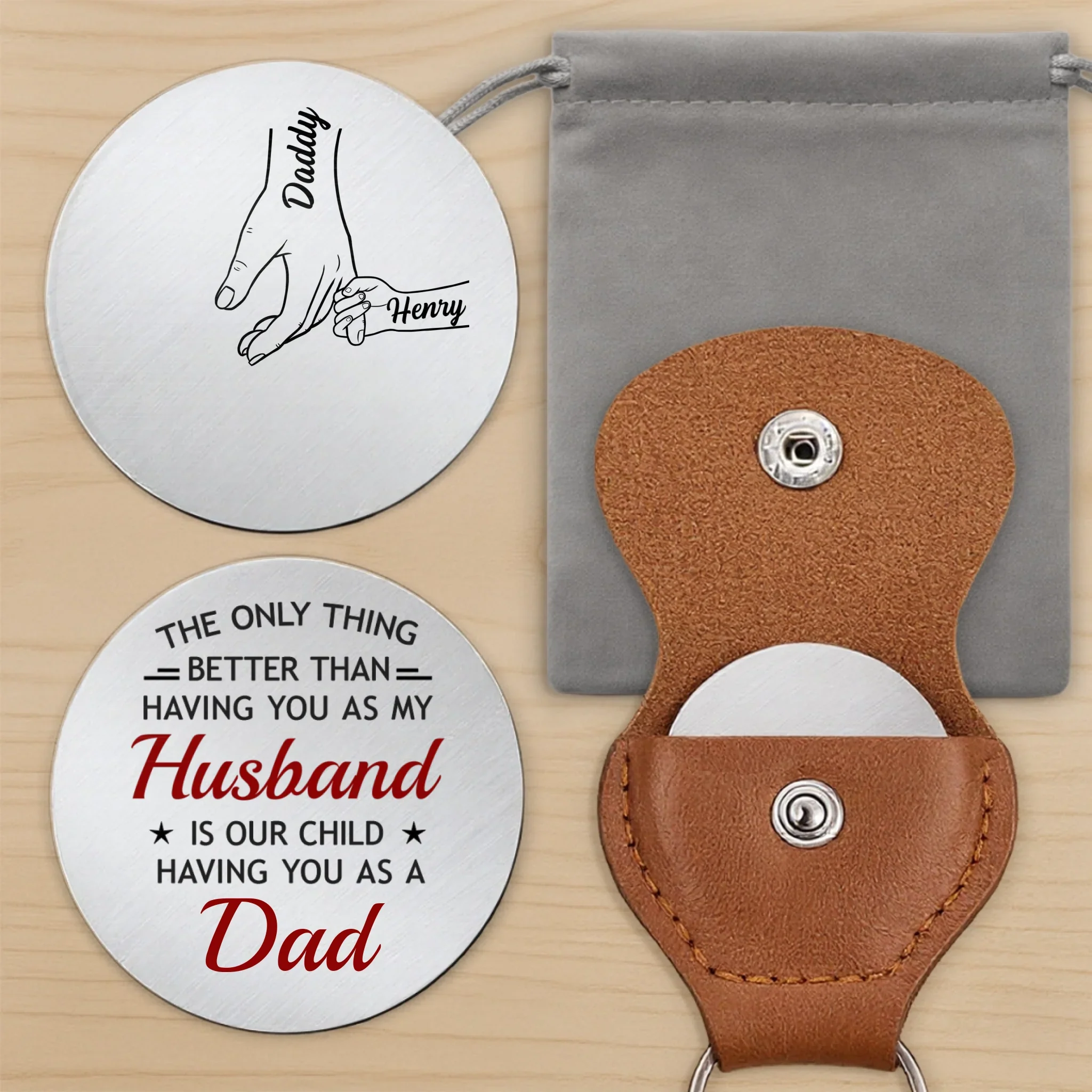 Custom Pocket Hug - Personalized Anniversary Wedding Gifts For Husband And Wife, Him And Her - Hugs You Can Keep - Image 9