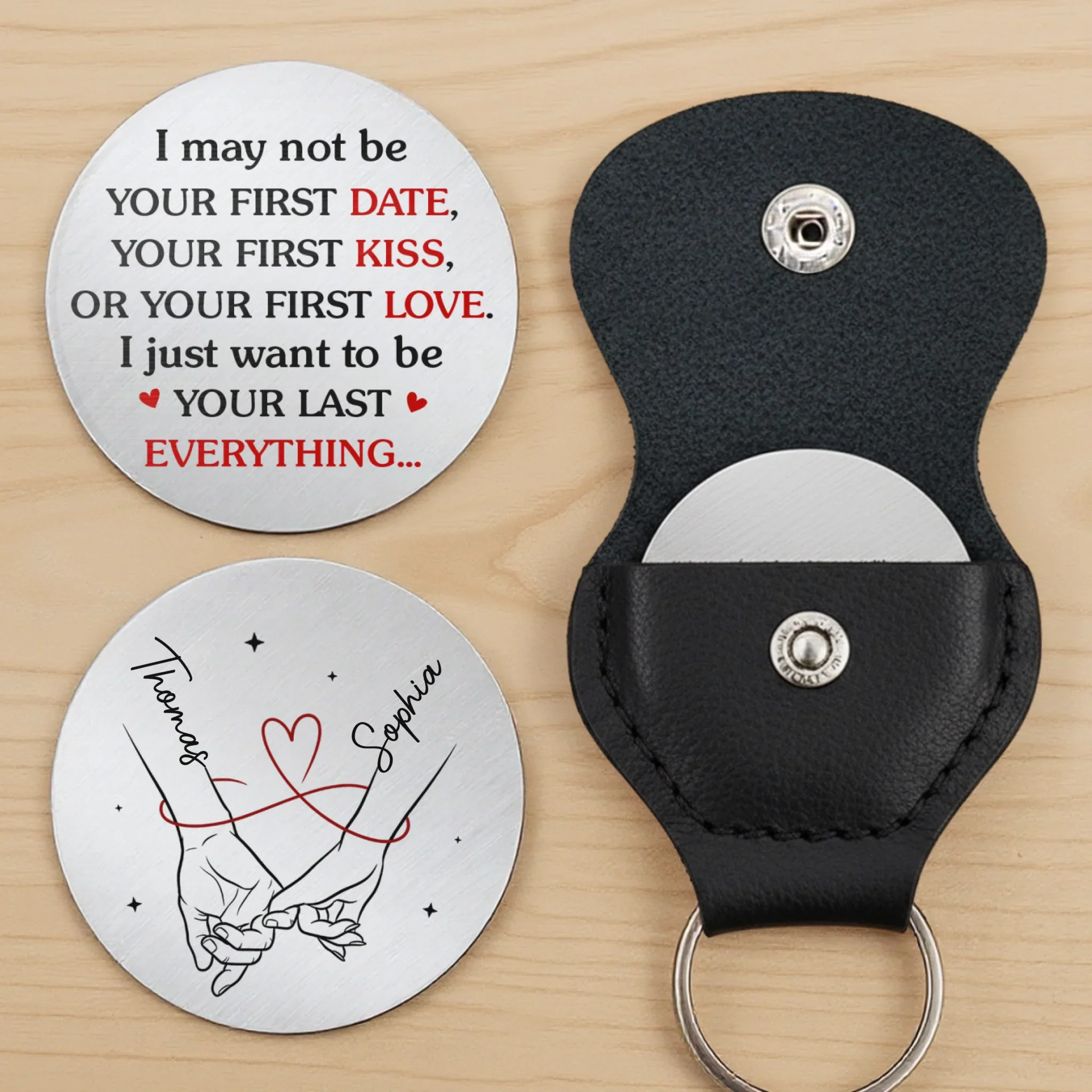 Custom Pocket Hug - Personalized Anniversary Wedding Gifts For Husband And Wife, Him And Her - Let Me Hold Your Hand - Image 4