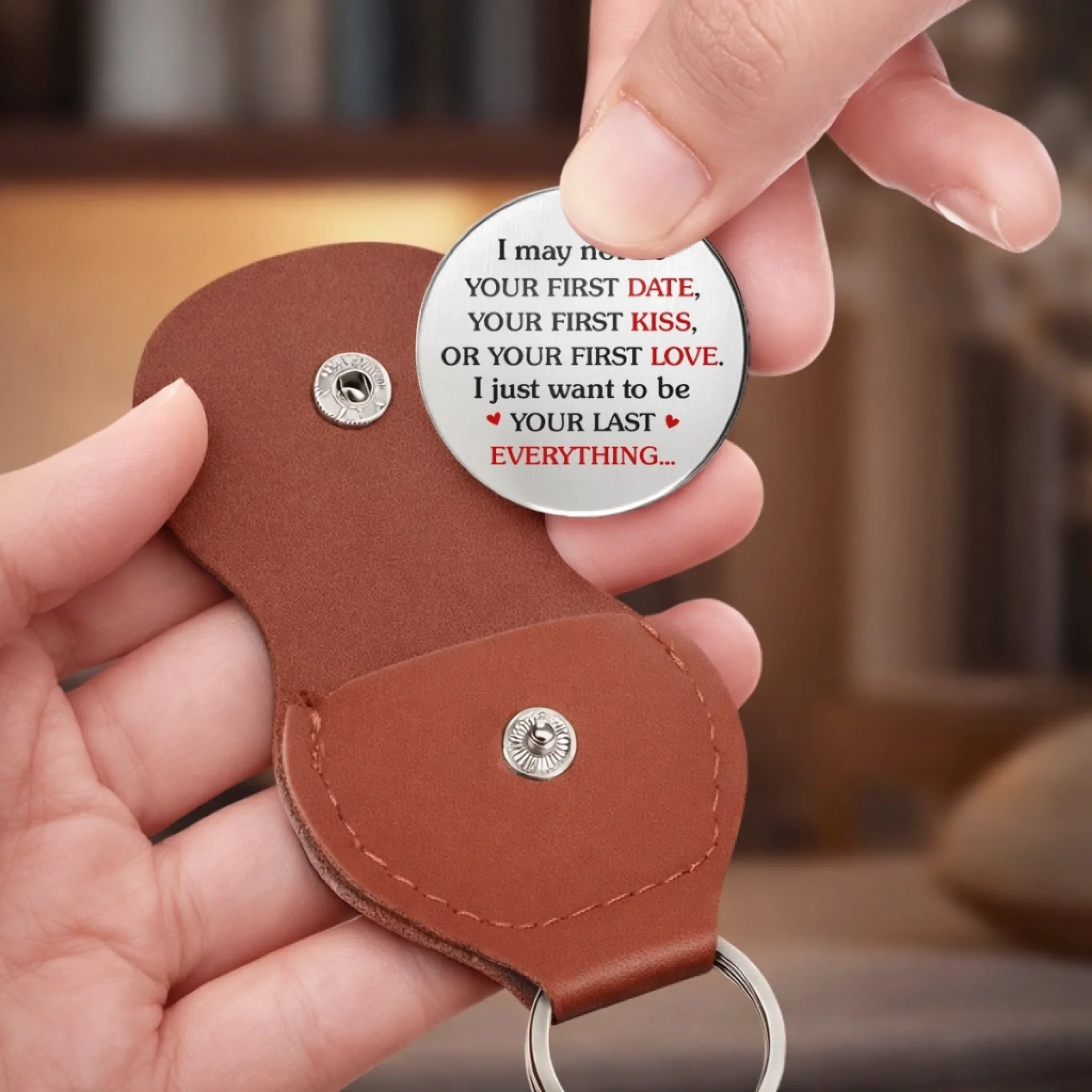 Custom Pocket Hug - Personalized Anniversary Wedding Gifts For Husband And Wife, Him And Her - Let Me Hold Your Hand - Image 7