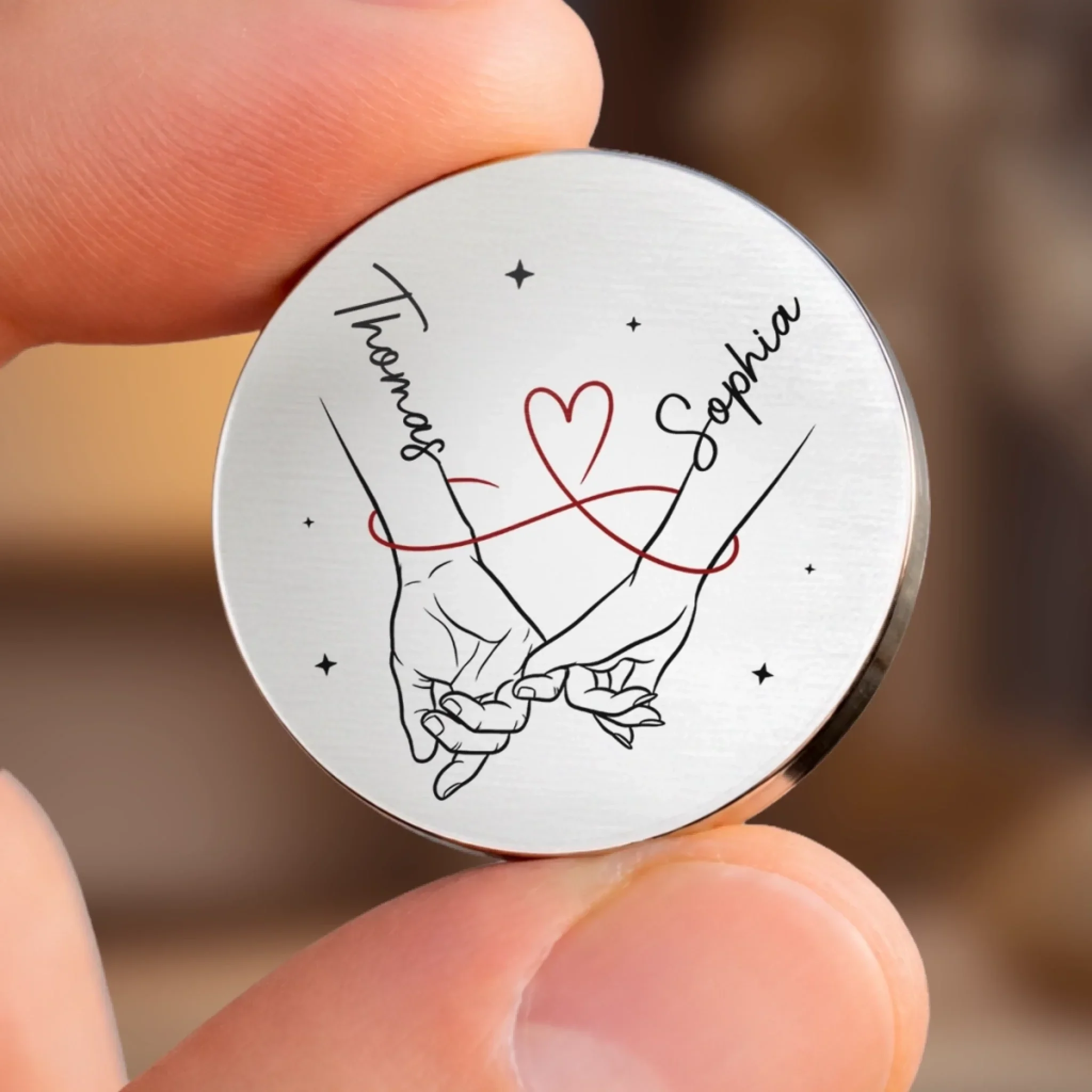 Custom Pocket Hug - Personalized Anniversary Wedding Gifts For Husband And Wife, Him And Her - Let Me Hold Your Hand - Image 8