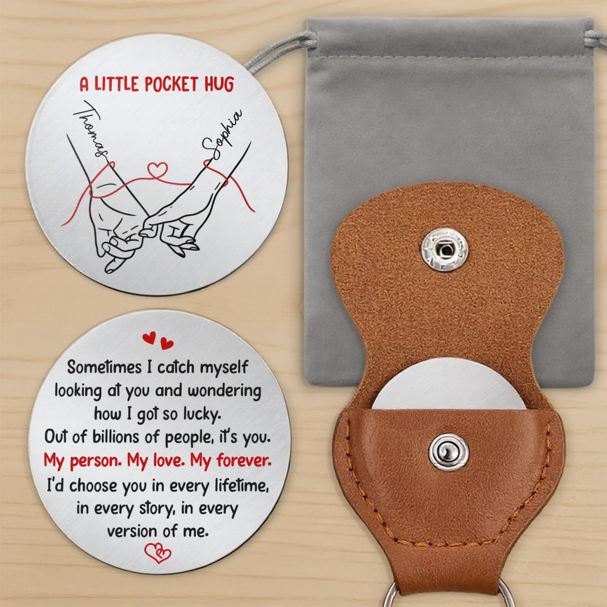 Custom Pocket Hug - Personalized Anniversary Wedding Gifts For Husband And Wife, Him And Her - My Favorite Passenger - Image 10