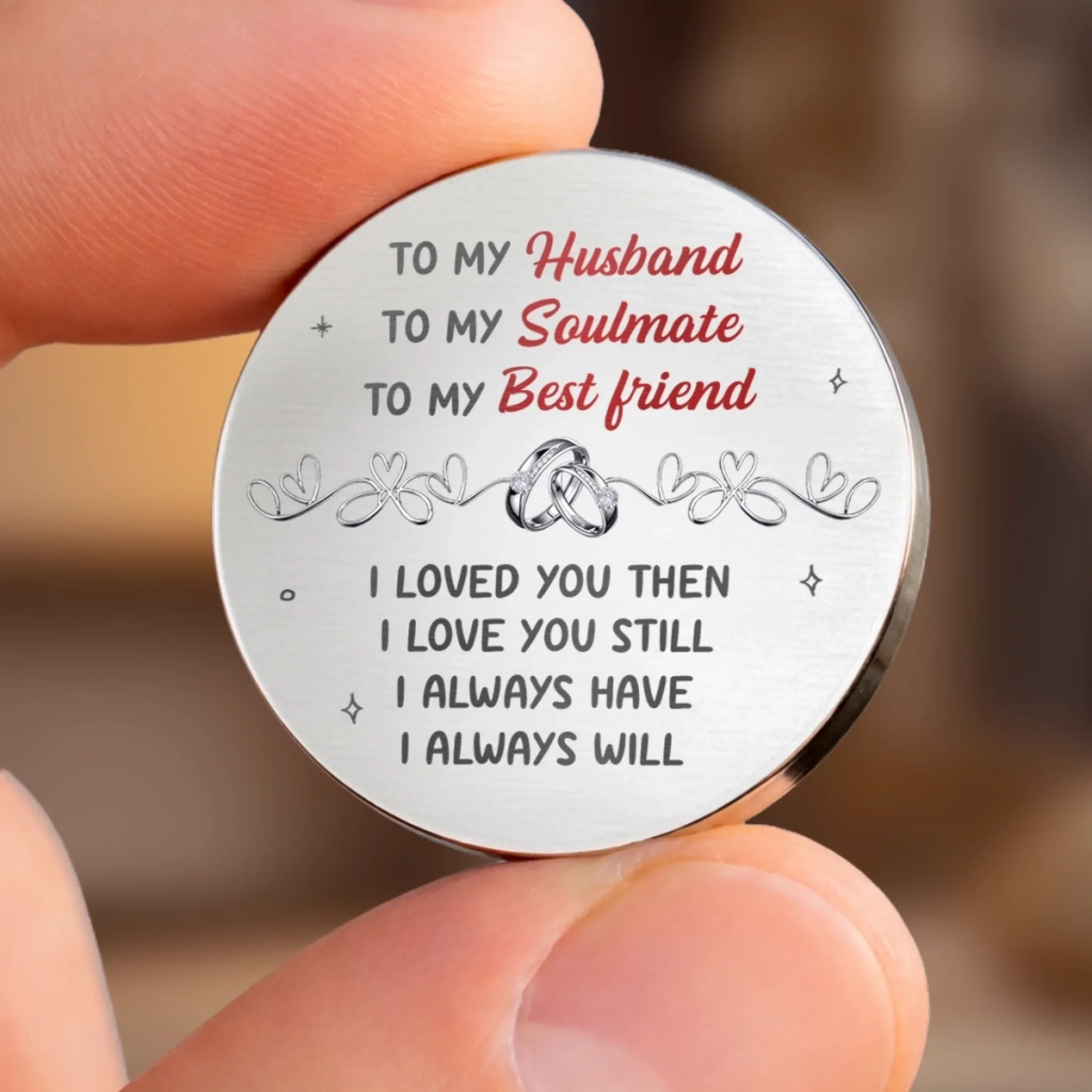Custom Pocket Hug - Personalized Anniversary Wedding Gifts For Husband And Wife, Him And Her - My Heart Is Yours - Image 7