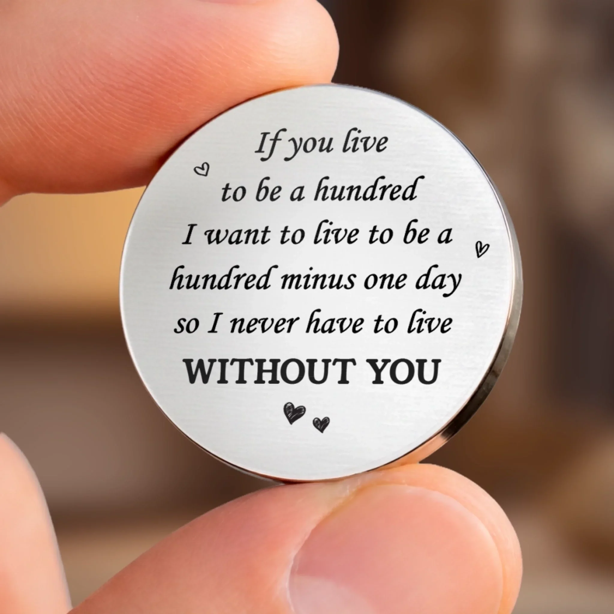 Custom Pocket Hug - Personalized Anniversary Wedding Gifts For Husband And Wife, Him And Her - Together Feels Calm Always - Image 7