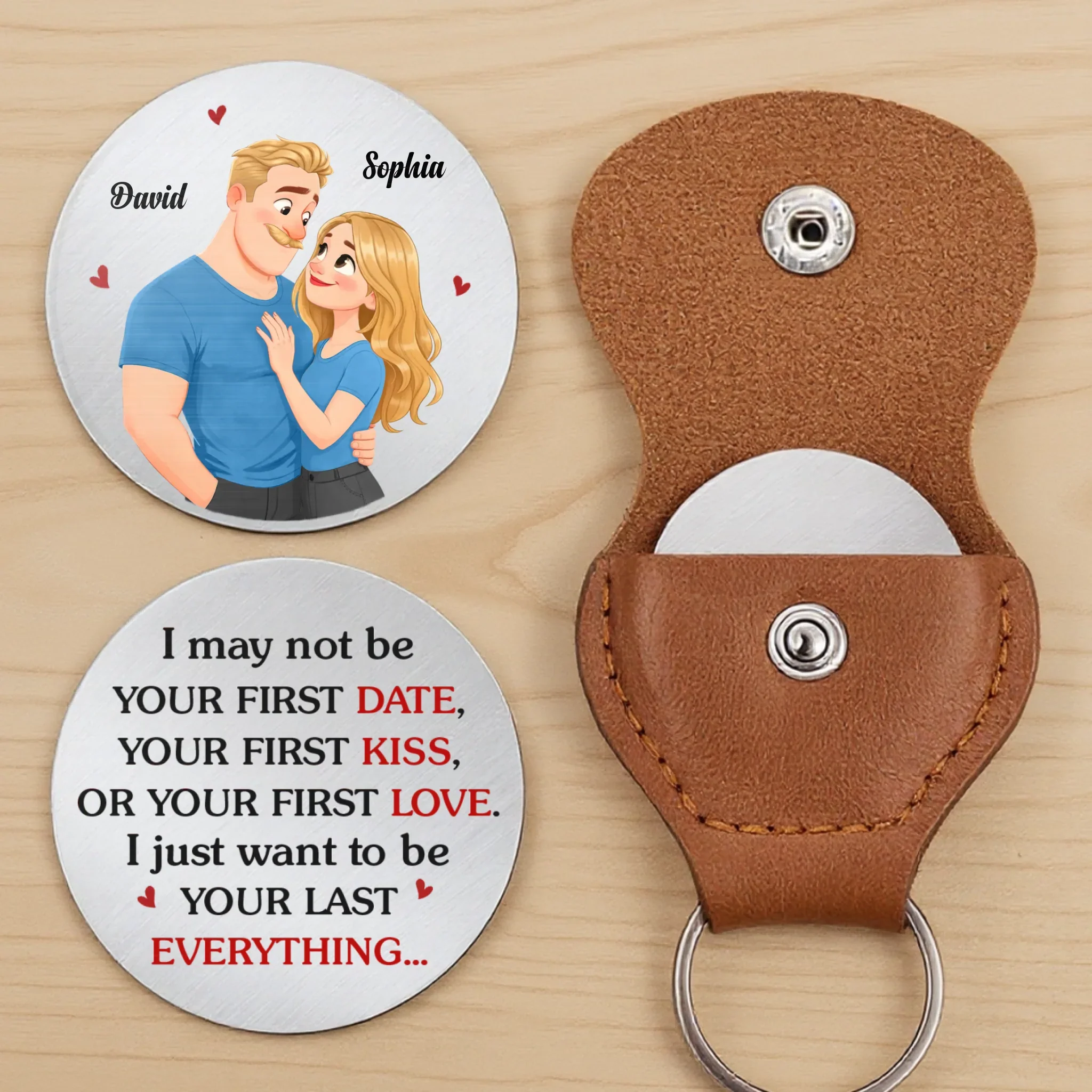 Custom Pocket Hug - Personalized Anniversary Wedding Gifts For Husband And Wife, Him And Her - Together We Choose Us - Image 2