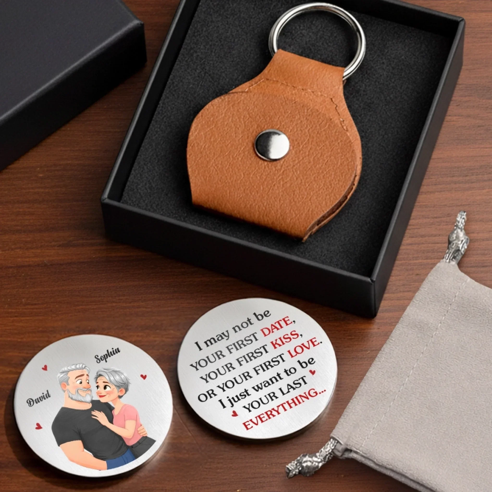 Custom Pocket Hug - Personalized Anniversary Wedding Gifts For Husband And Wife, Him And Her - Together We Choose Us - Image 8