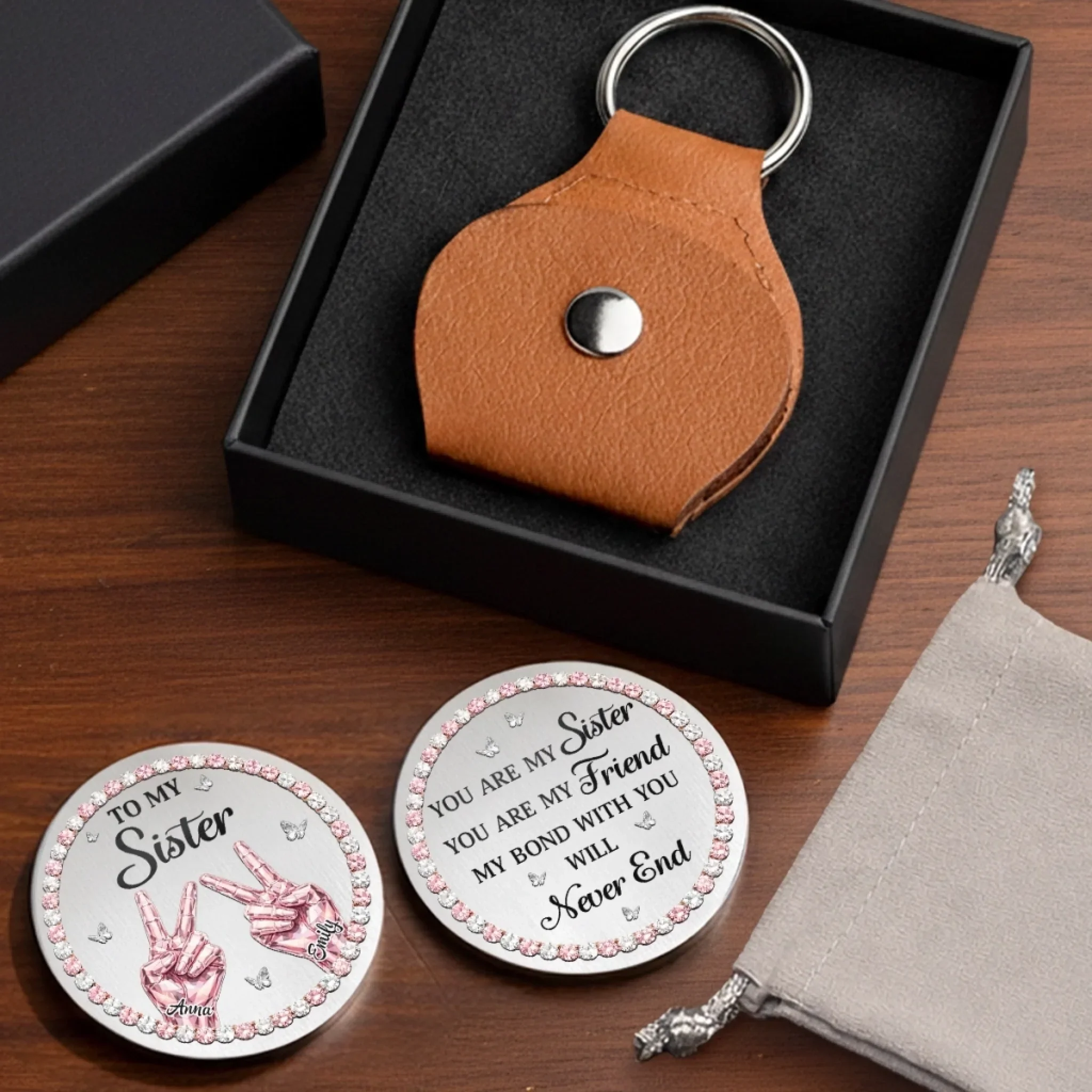 Custom Pocket Hug - Personalized Best Friend Birthday Gifts For Women, Besties, Sisters, BFF - A Bond That Never Ends - Image 11