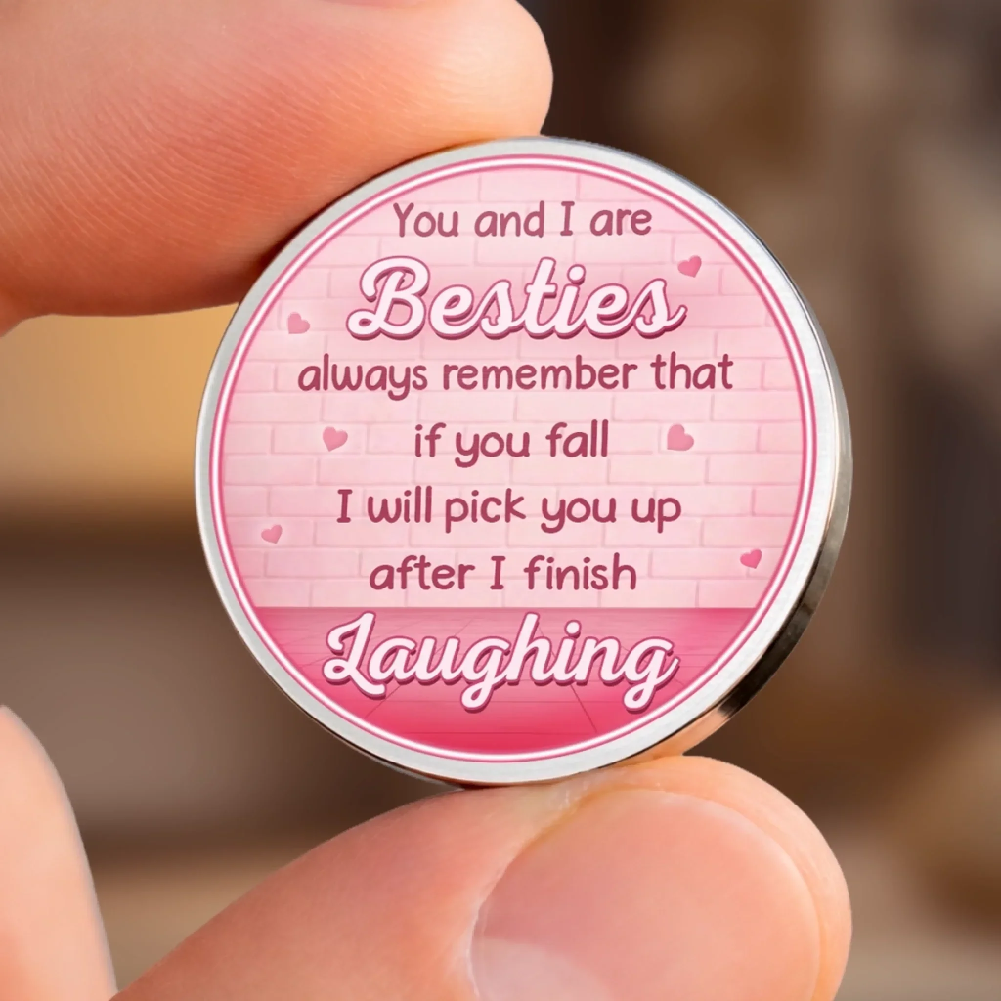 Custom Pocket Hug - Personalized Best Friend Birthday Gifts For Women, Besties, Sisters, BFF - Forever My Chaos Twin - Image 9