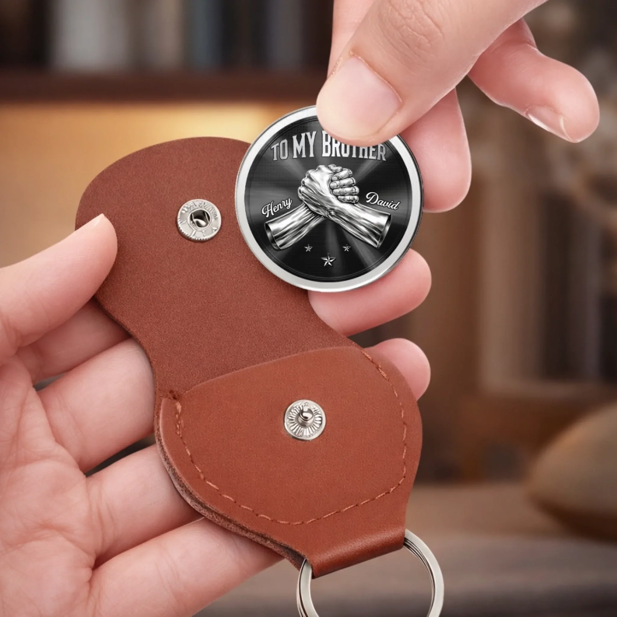 Custom Pocket Hug - Personalized Birthday Gifts For Brother - Brotherhood Stronger Than Time - Image 7