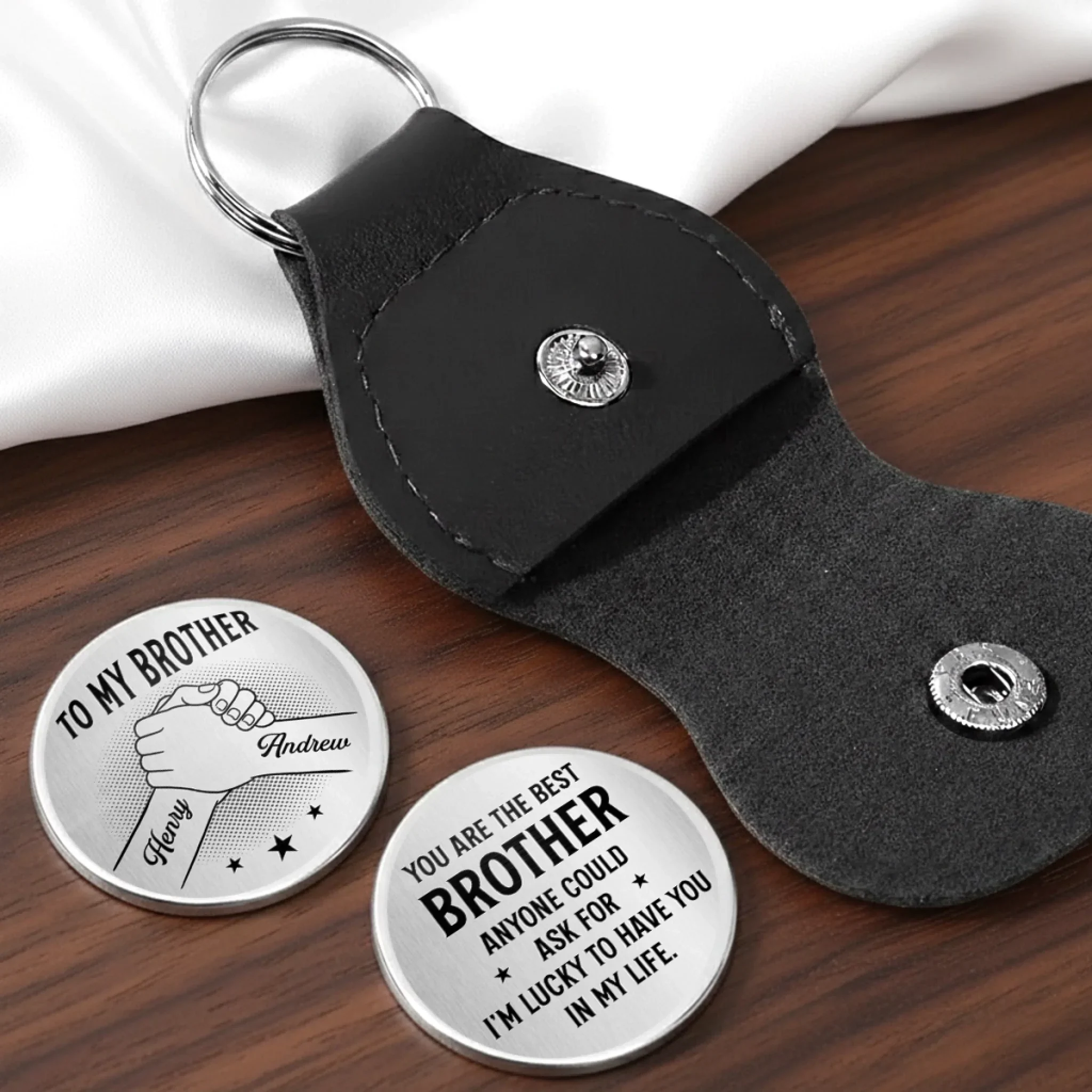 Custom Pocket Hug - Personalized Birthday Gifts For Brother - Brothers Built On Loyalty - Image 5