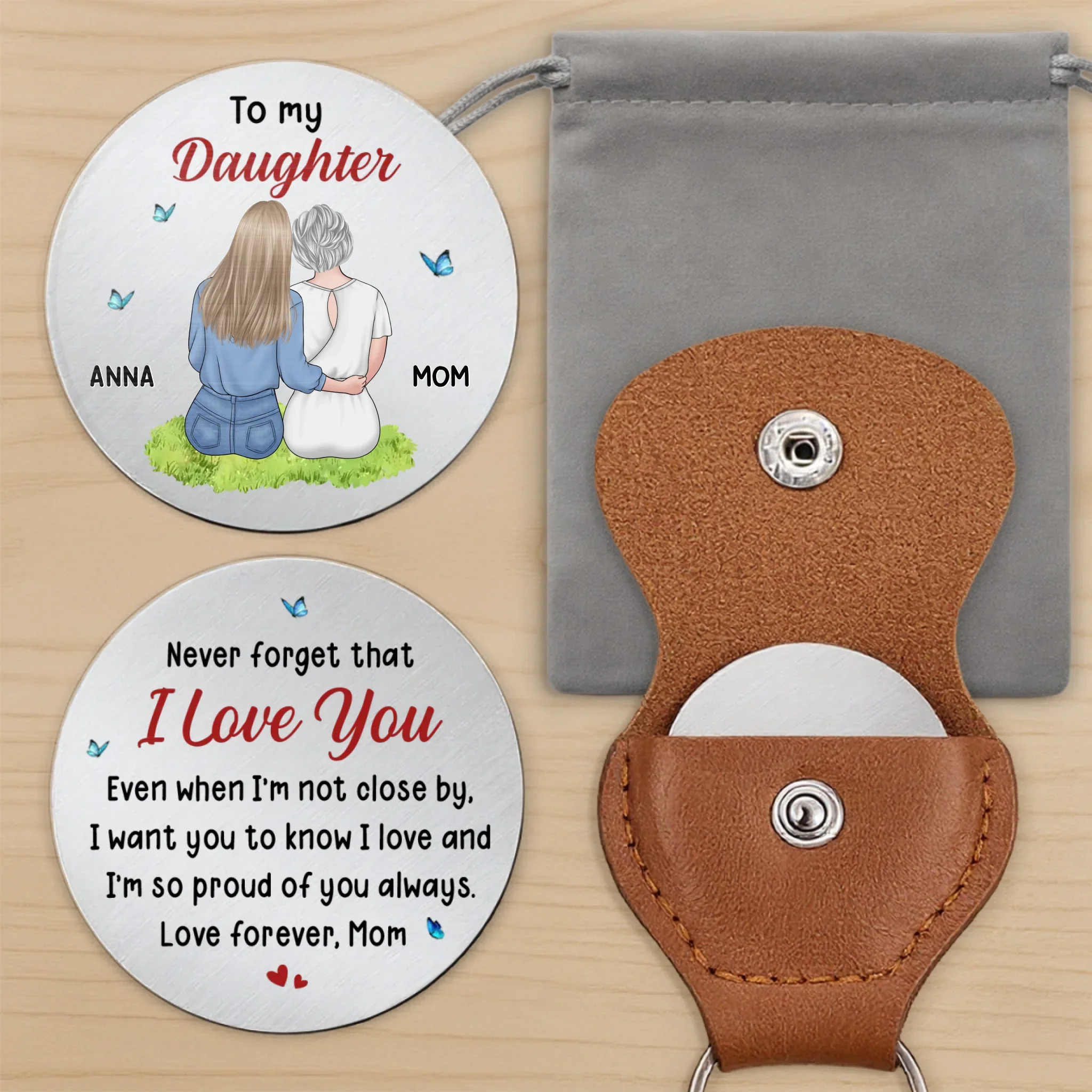 Custom Pocket Hug - Personalized Birthday Gifts For Daughter - Love Without Distance - Image 9