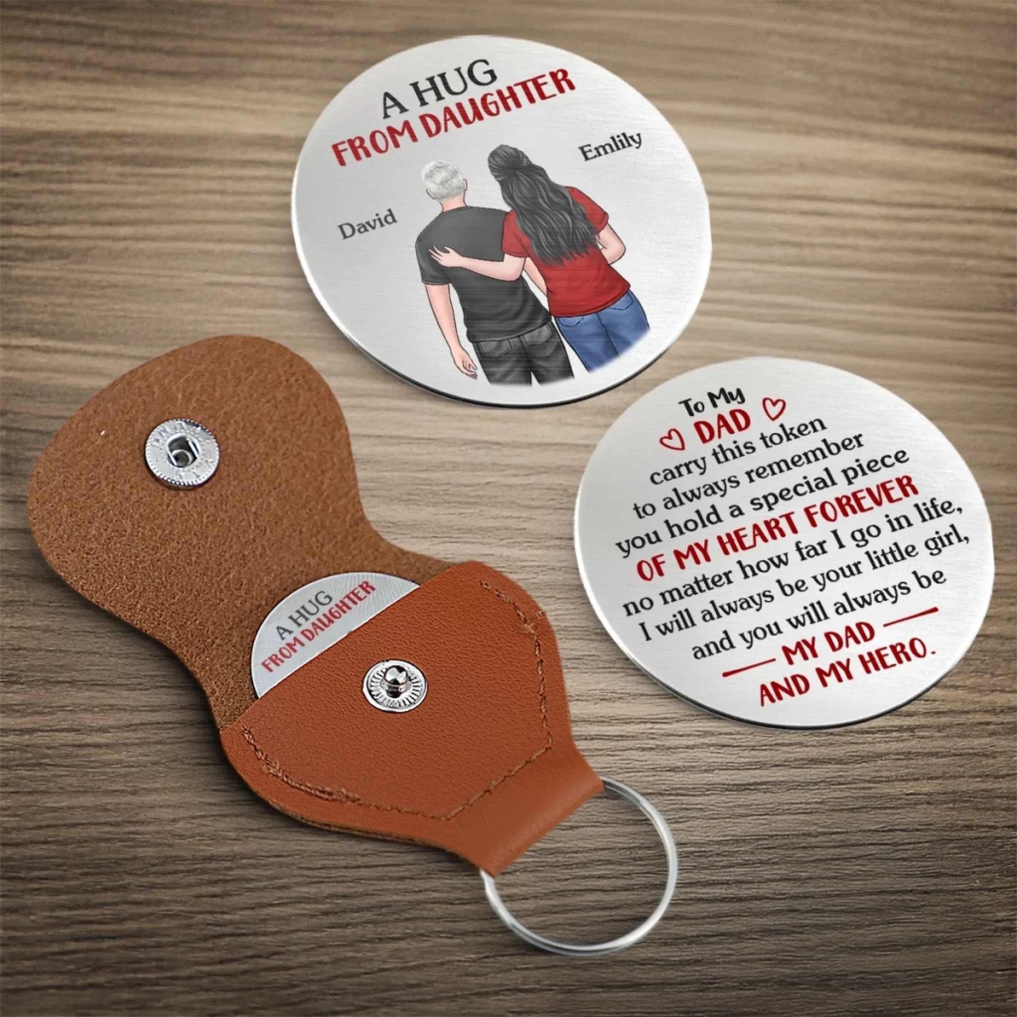 Custom Pocket Hug - Personalized Birthday Gifts For Mom, Dad, Daughter, Son - A Token Of Love, Sealed With A Hug - Image 4