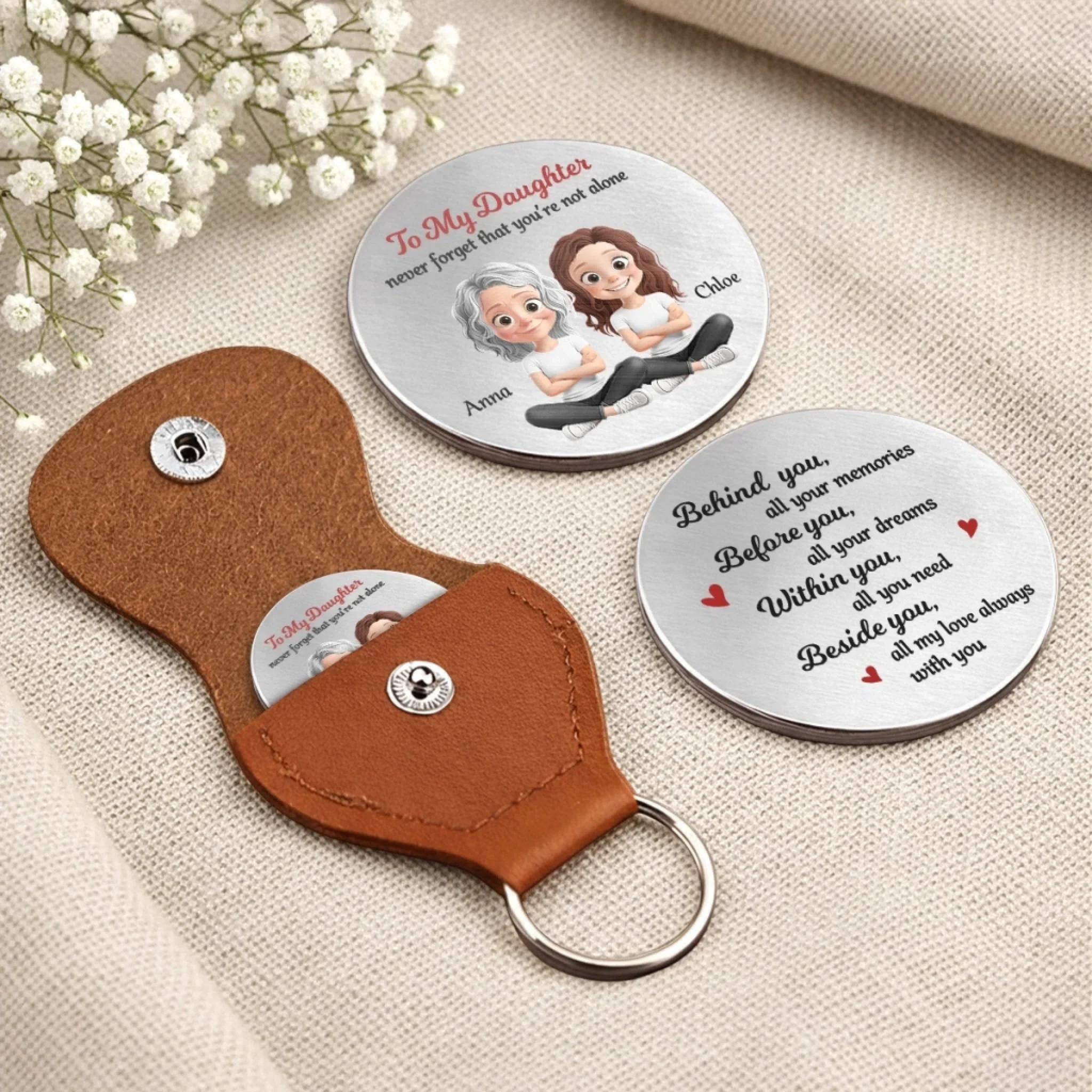 Custom Pocket Hug - Personalized Birthday Gifts For Mom, Dad, Daughter, Son - Our Love Is Always With You - Image 4