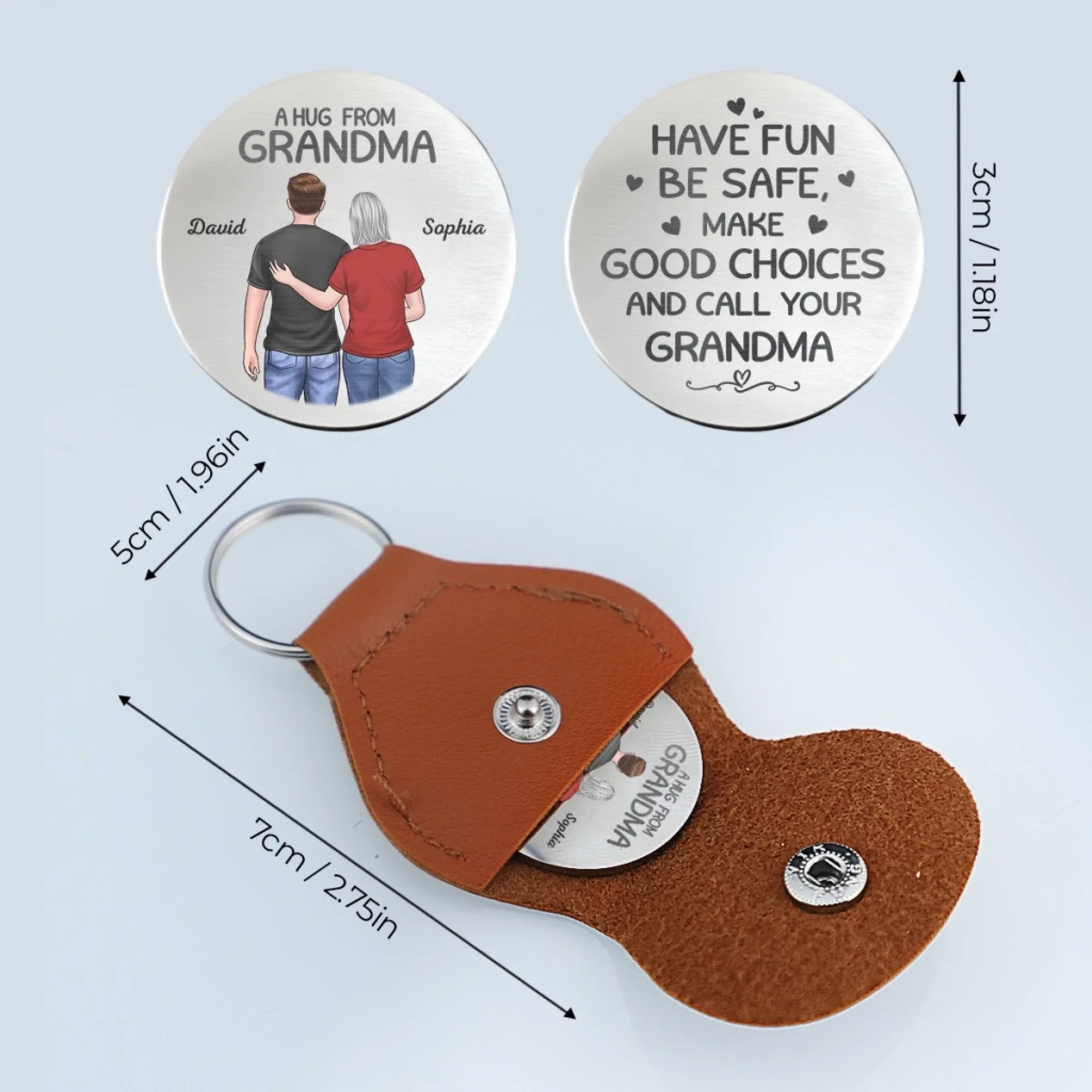Custom Pocket Hug - Personalized Birthday Gifts For Mom, Grandma, Son, Daughter - Carry My Hug Anywhere - Image 6