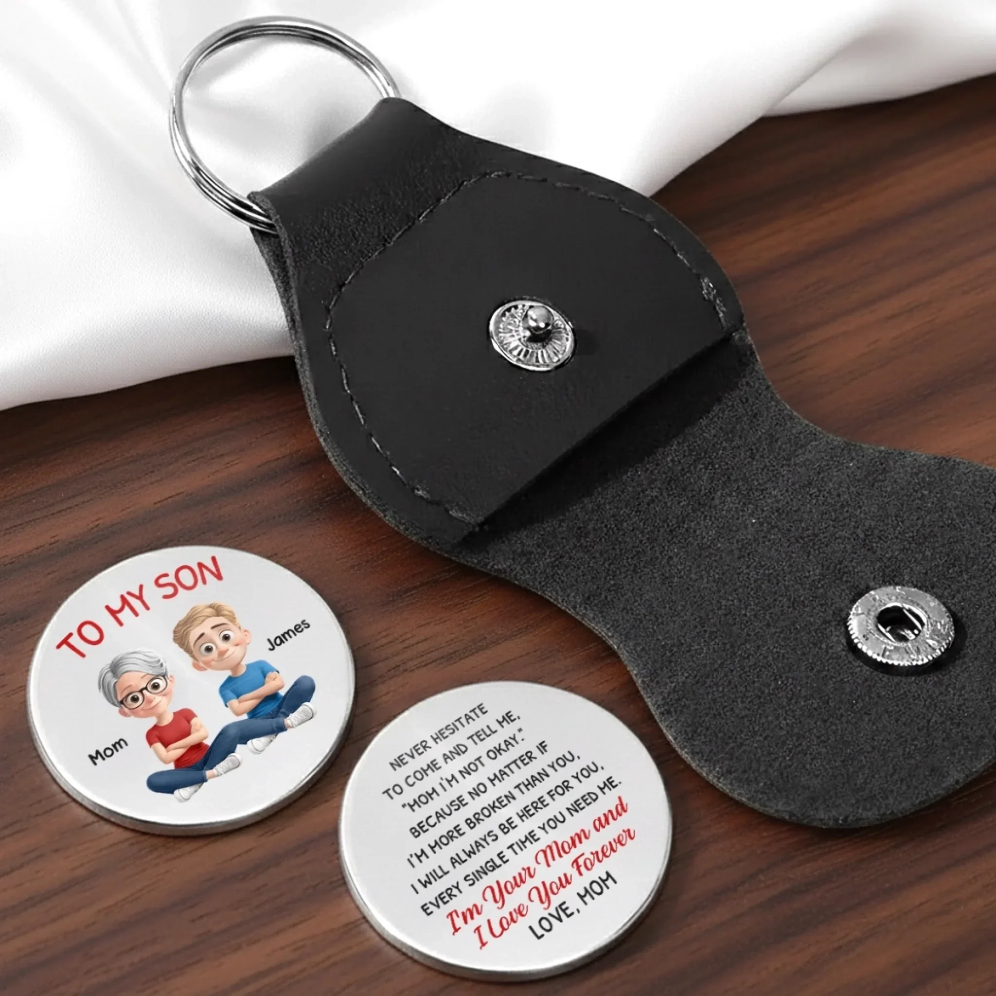 Custom Pocket Hug - Personalized Birthday Gifts For Mom, Son - Home Is Mom’s Hug - Image 8