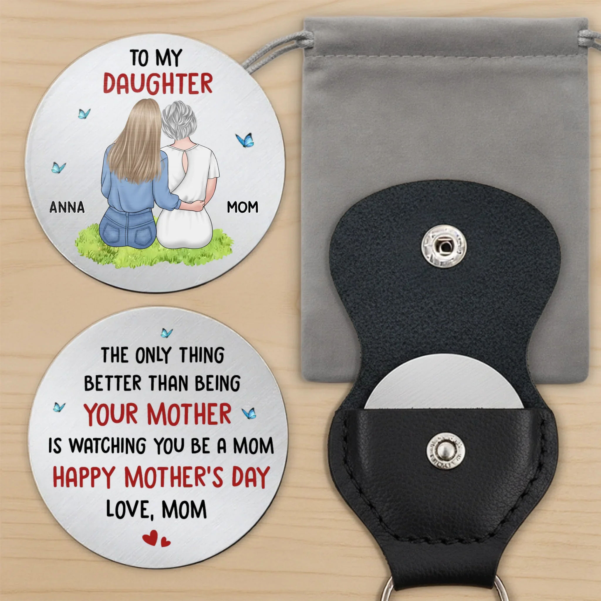 Custom Pocket Hug - Personalized Mother's Day Birthday Gifts For Daughter - My Girl, Now A Mom - Image 10