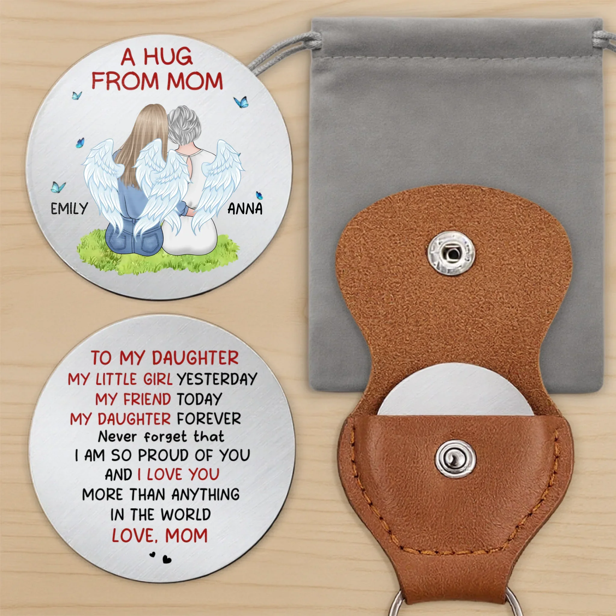 Custom Pocket Hug - Personalized Mother's Day Birthday Gifts For Mom, Daughter, Son - Take This Hug With You Forever - Image 5