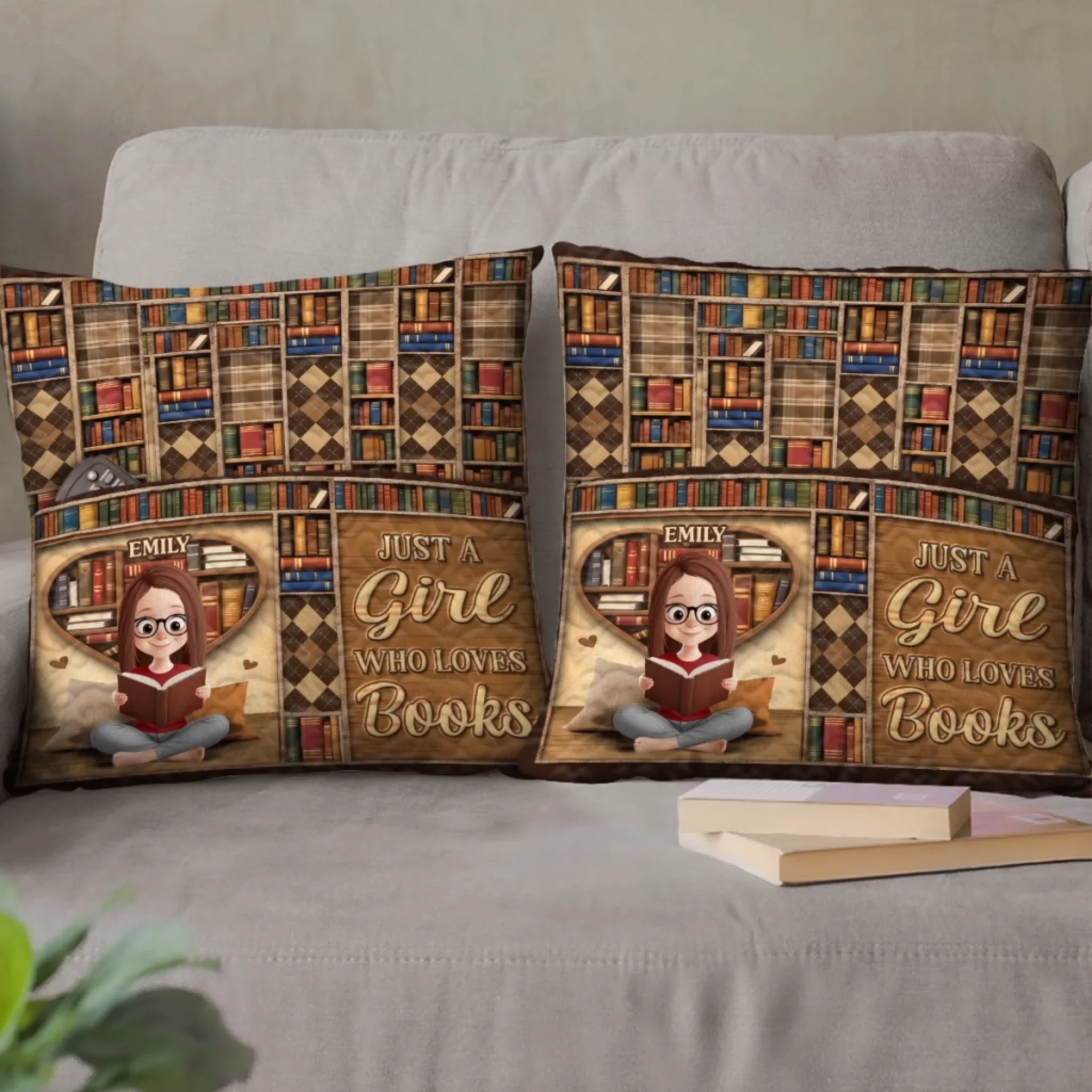 Custom Pocket Pillow - Personalized Bookish Gifts For Book Lovers, Bookworms, Readers - Warmth Lives In Stories - Image 3