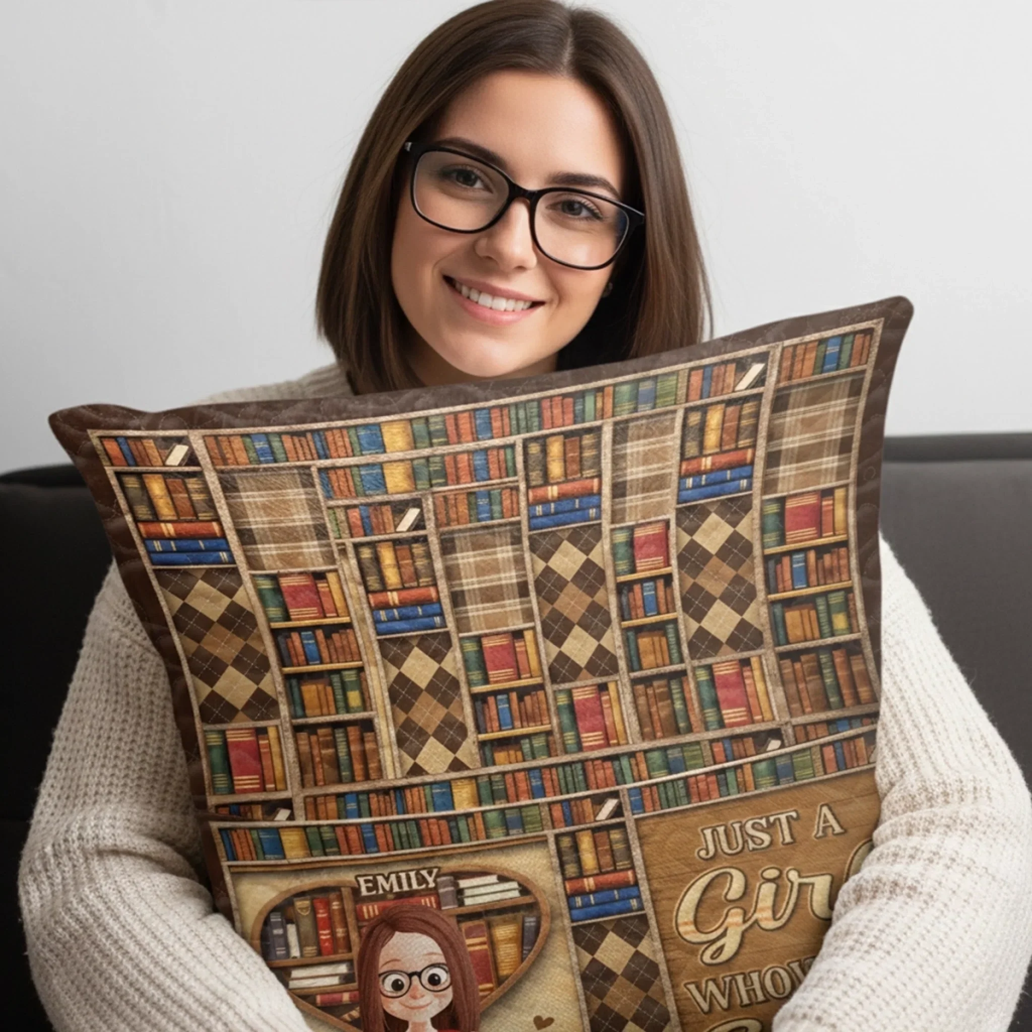 Custom Pocket Pillow - Personalized Bookish Gifts For Book Lovers, Bookworms, Readers - Warmth Lives In Stories - Image 4