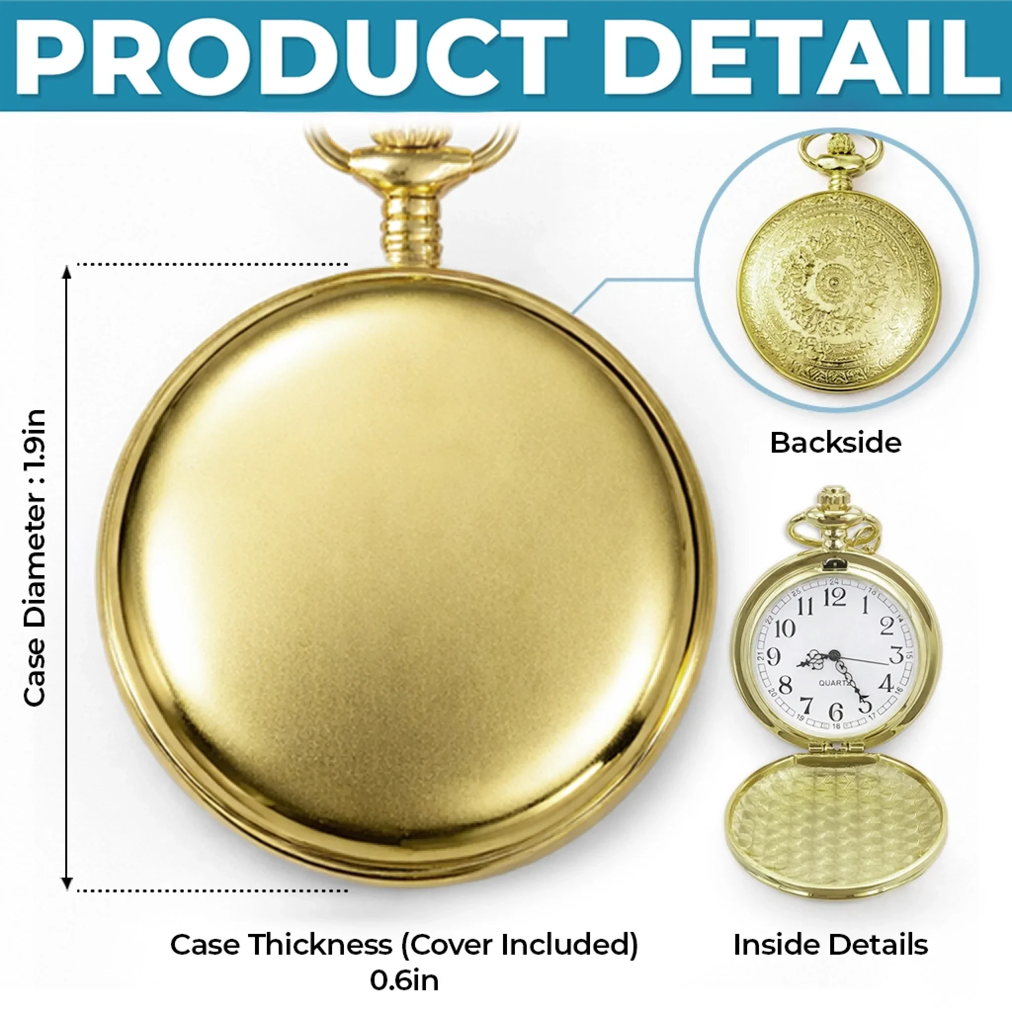 Custom Pocket Watch - Personalized Anniversary Wedding Gifts For Husband And Wife, Him And Her - Love Grows In Our Space - Image 5