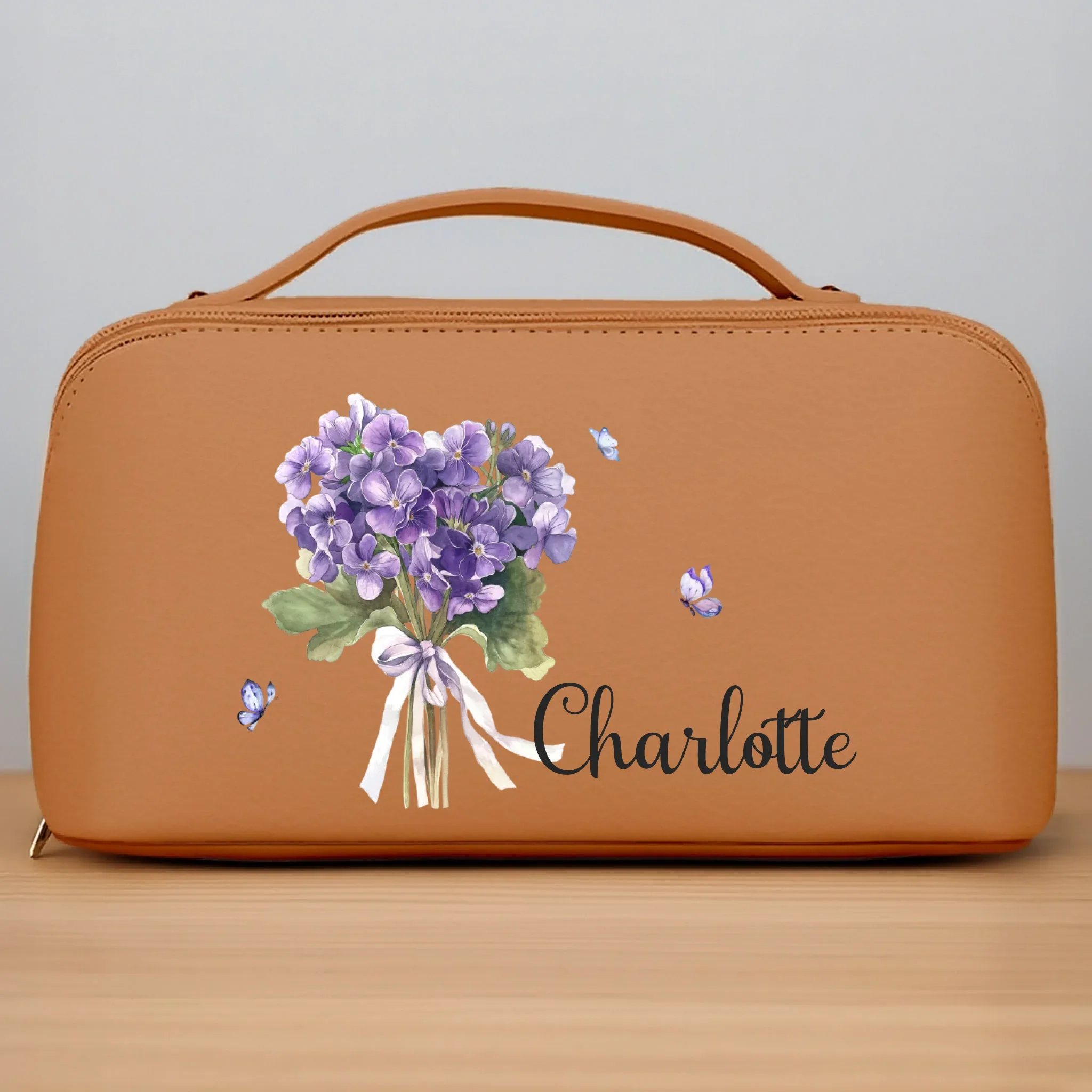 Custom PU Leather Travel Toiletry Bag - Personalized Birthday Gifts For Women, Besties, Sisters, BFF, Yourself - Love The Person You Are - Image 4