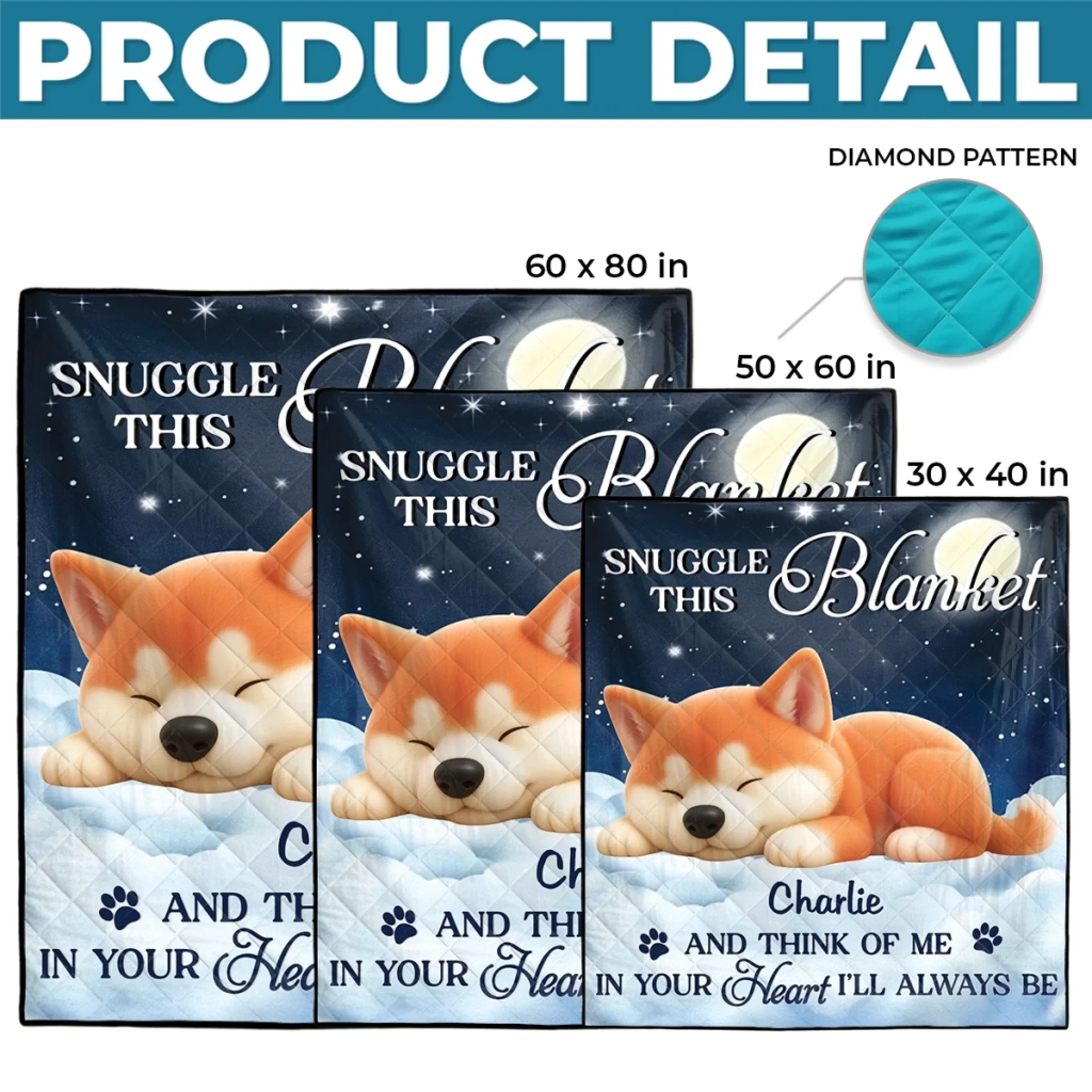 Custom Quilt Blanket - Personalized Pet Memorial Sympathy Gifts For Dogs, Cats - Your Love Still Waits At Home - Image 5
