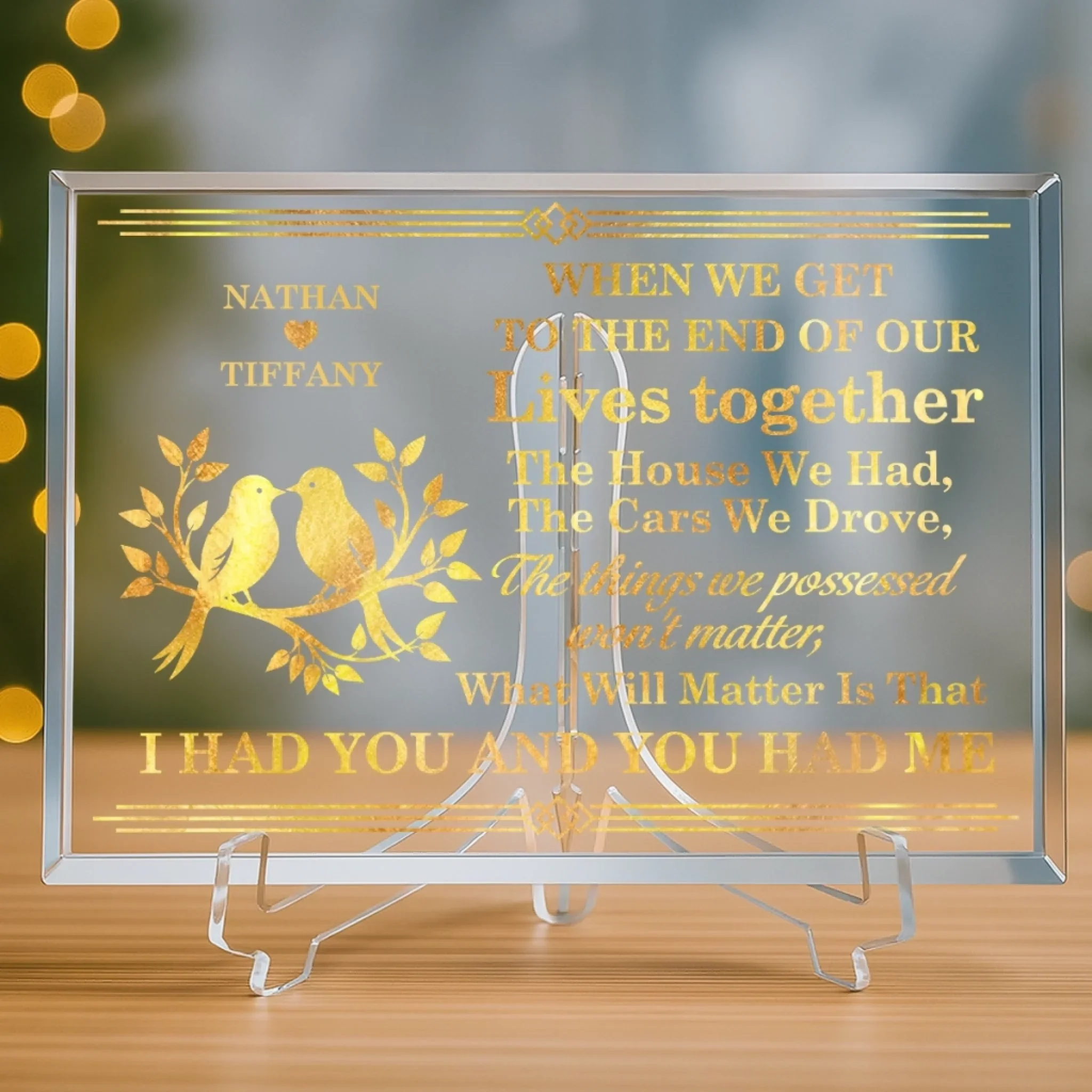 Custom Rectangle Shaped Acrylic Plaque - Personalized Anniversary Wedding Gifts For Husband And Wife, Him And Her - Our Love, Our Legacy - Image 3