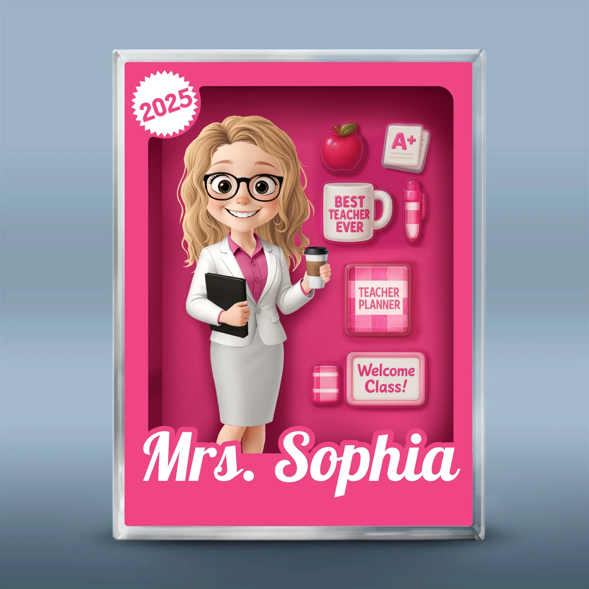 Custom Rectangle Shaped Acrylic Plaque - Personalized Back To School Gifts For Teachers - Proud To Be Called Teacher - Image 2