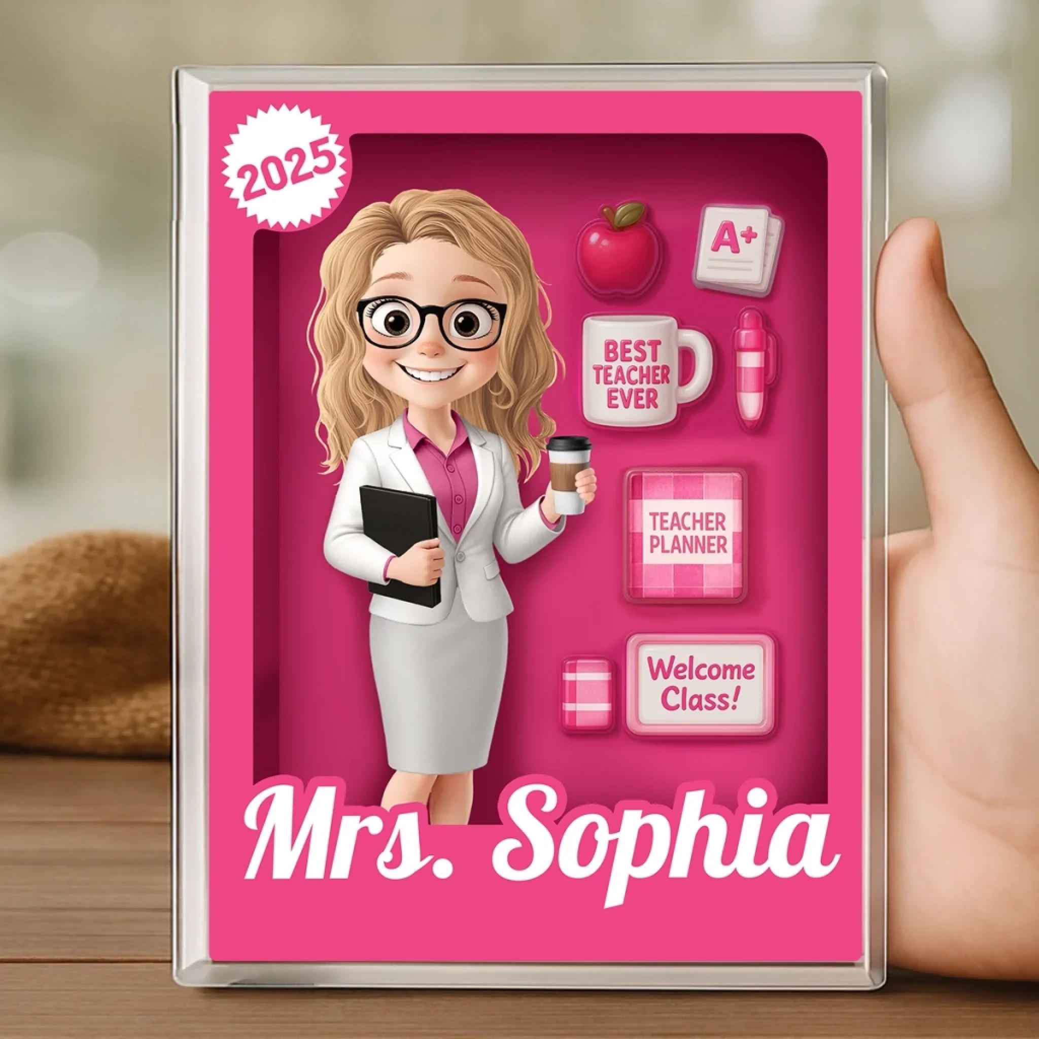 Custom Rectangle Shaped Acrylic Plaque - Personalized Back To School Gifts For Teachers - Proud To Be Called Teacher - Image 4