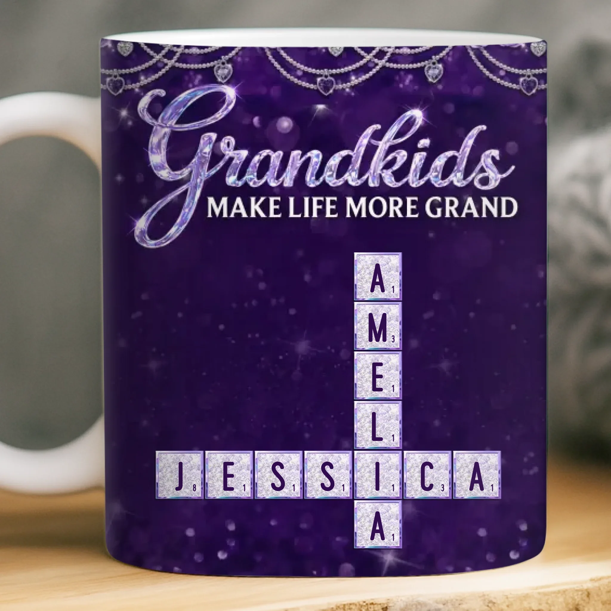Custom Scrabble Mug - Personalized Mother's Day Birthday Gifts For Mom, Grandma - My Favorite Word Game - Image 2