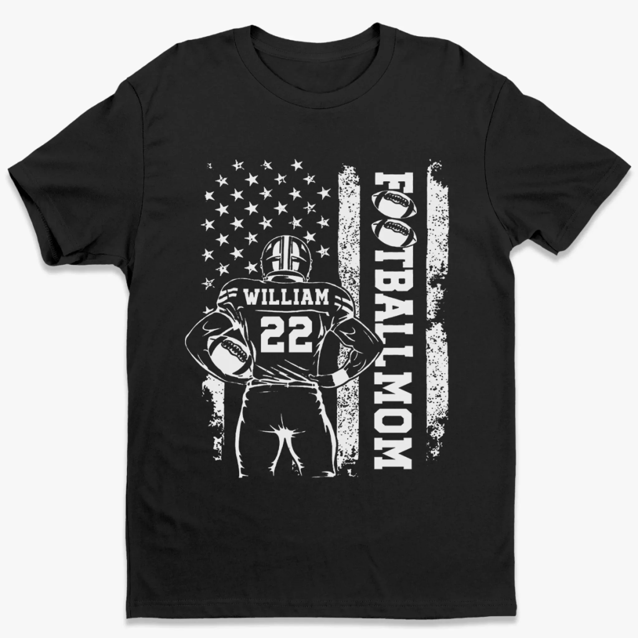 Custom Senior Football Mom T-shirt, Hoodie - Personalized Birthday Football Gifts For Mom, Football Lovers, NFL Fans, Sport Lovers - Football Mama With Leopard Coquette Bow - Image 6