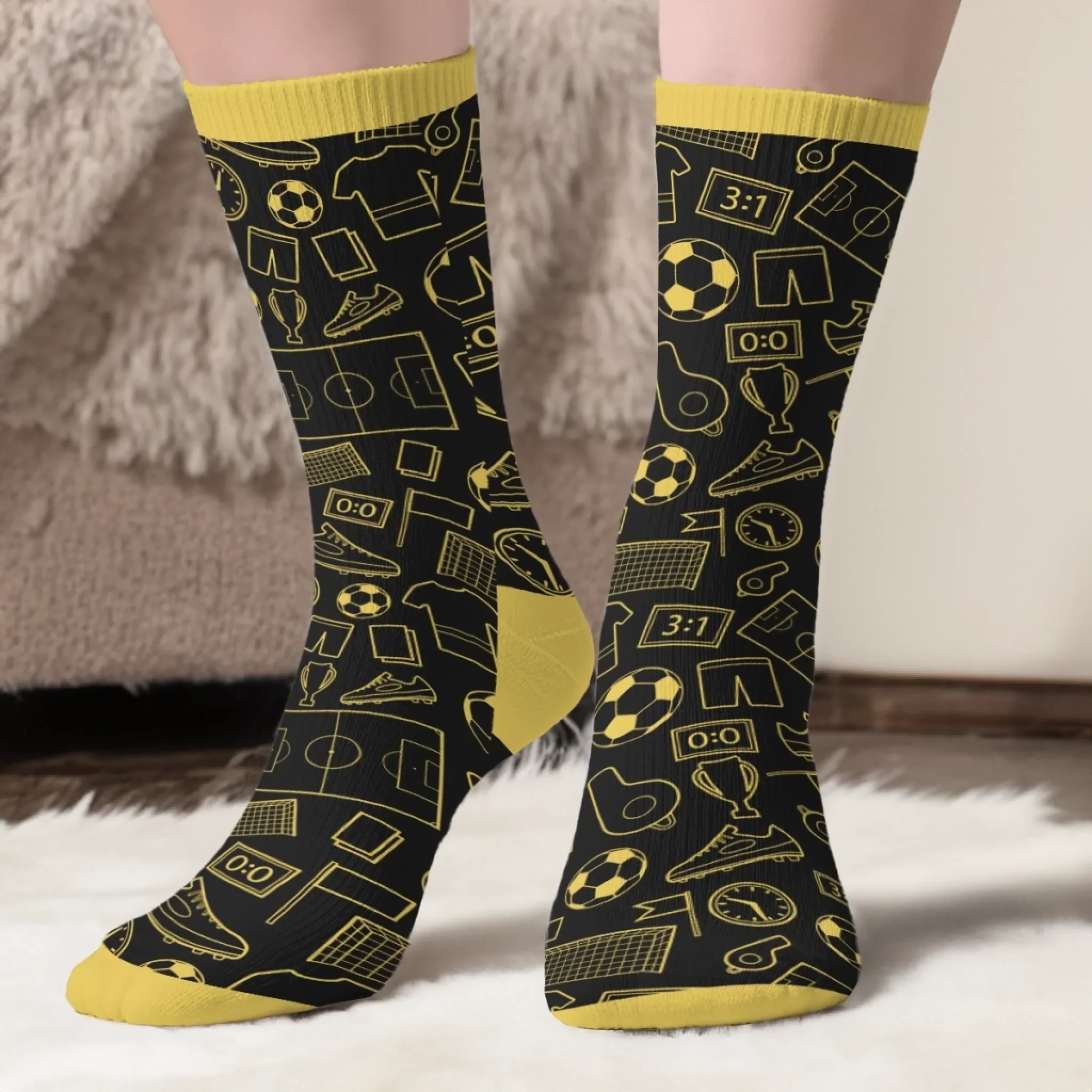 Custom Soccer Crew Socks - Personalized Christmas Birthday Soccer Gifts For Soccer Lovers, Sports Fans, Sports Lovers - Chasing Goals Every Day - Image 4
