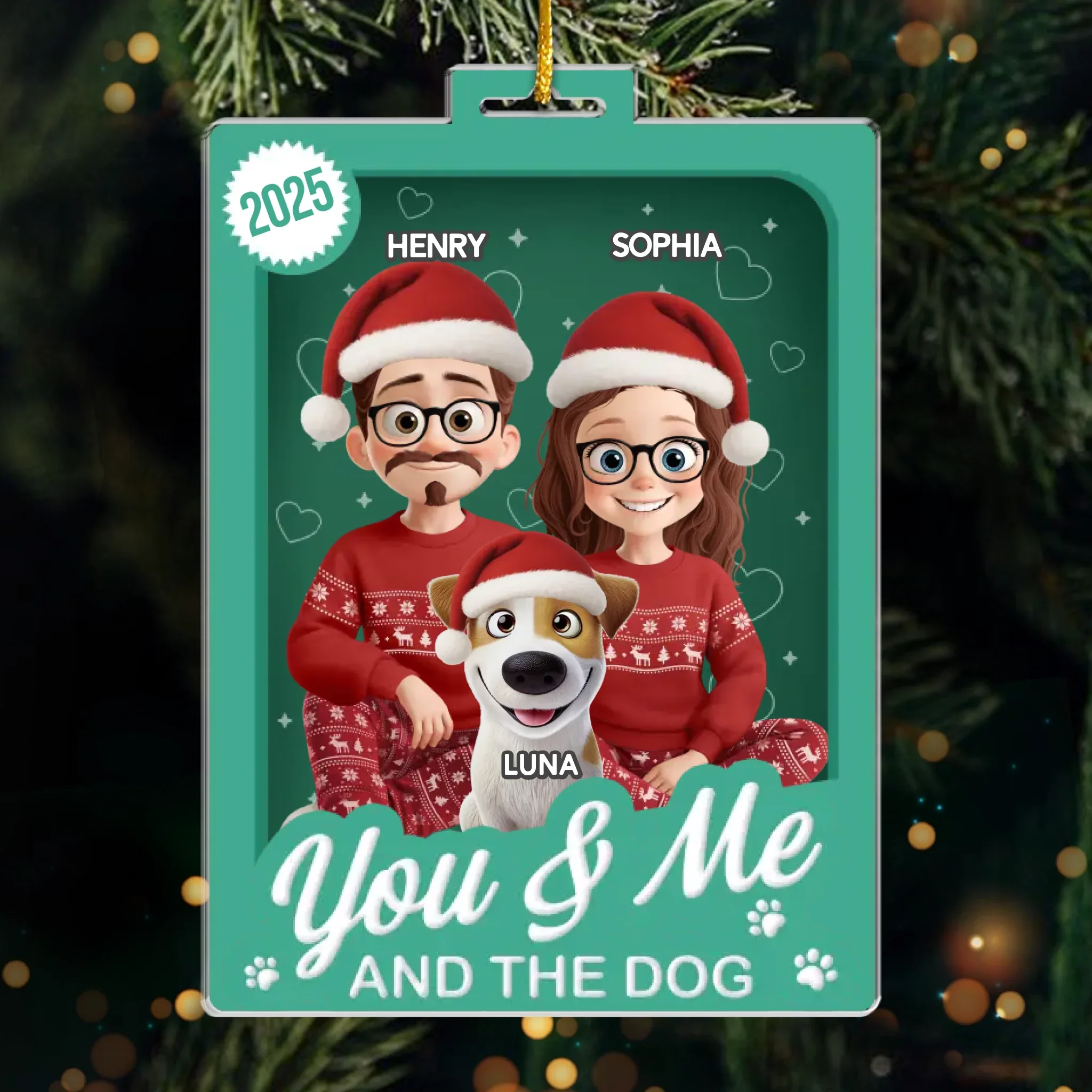 Custom Toy Box Acrylic Ornament - Personalized Anniversary Christmas Wedding Gifts For Husband And Wife, Dog Cat Lovers - Where Love Begins And Fur Never Ends - Image 2