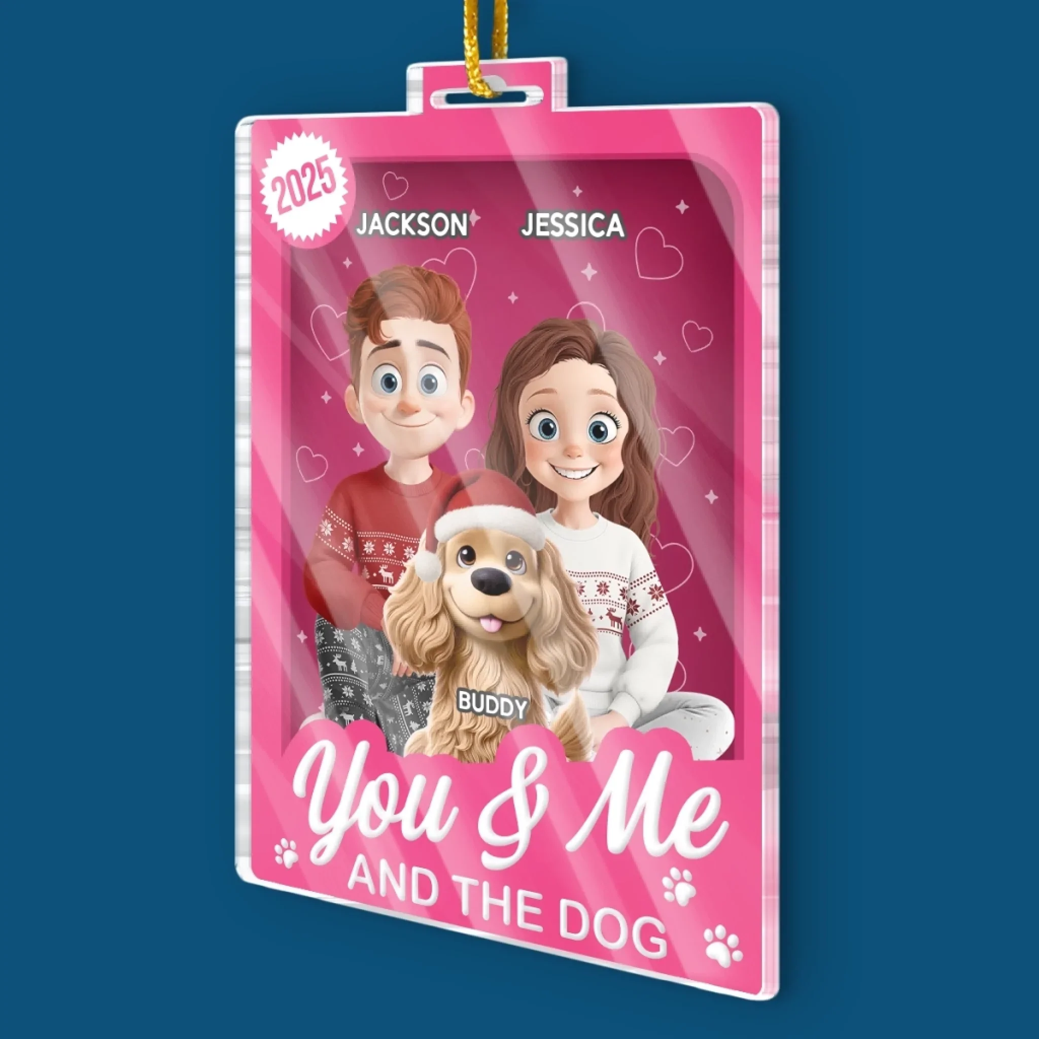 Custom Toy Box Acrylic Ornament - Personalized Anniversary Christmas Wedding Gifts For Husband And Wife, Dog Cat Lovers - Where Love Begins And Fur Never Ends - Image 3