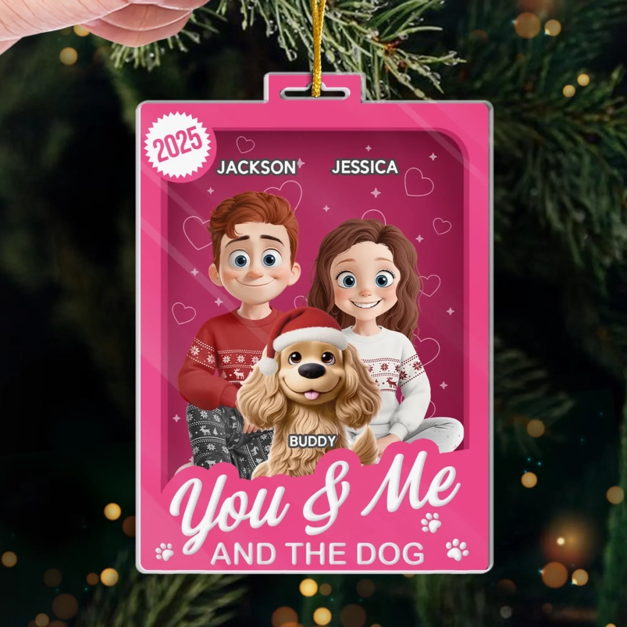 Custom Toy Box Acrylic Ornament - Personalized Anniversary Christmas Wedding Gifts For Husband And Wife, Dog Cat Lovers - Where Love Begins And Fur Never Ends - Image 4