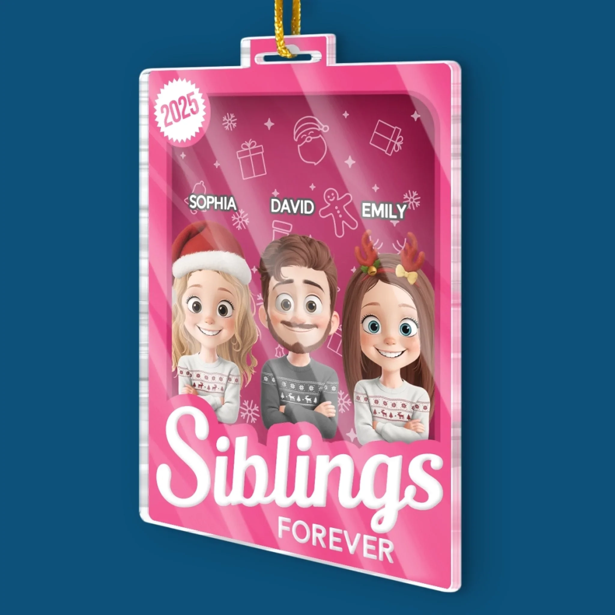 Custom Toy Box Acrylic Ornament - Personalized Christmas Birthday Gifts For Mom, Dad, Brother, Sister, Kids - For The People Who Mean Everything - Image 4