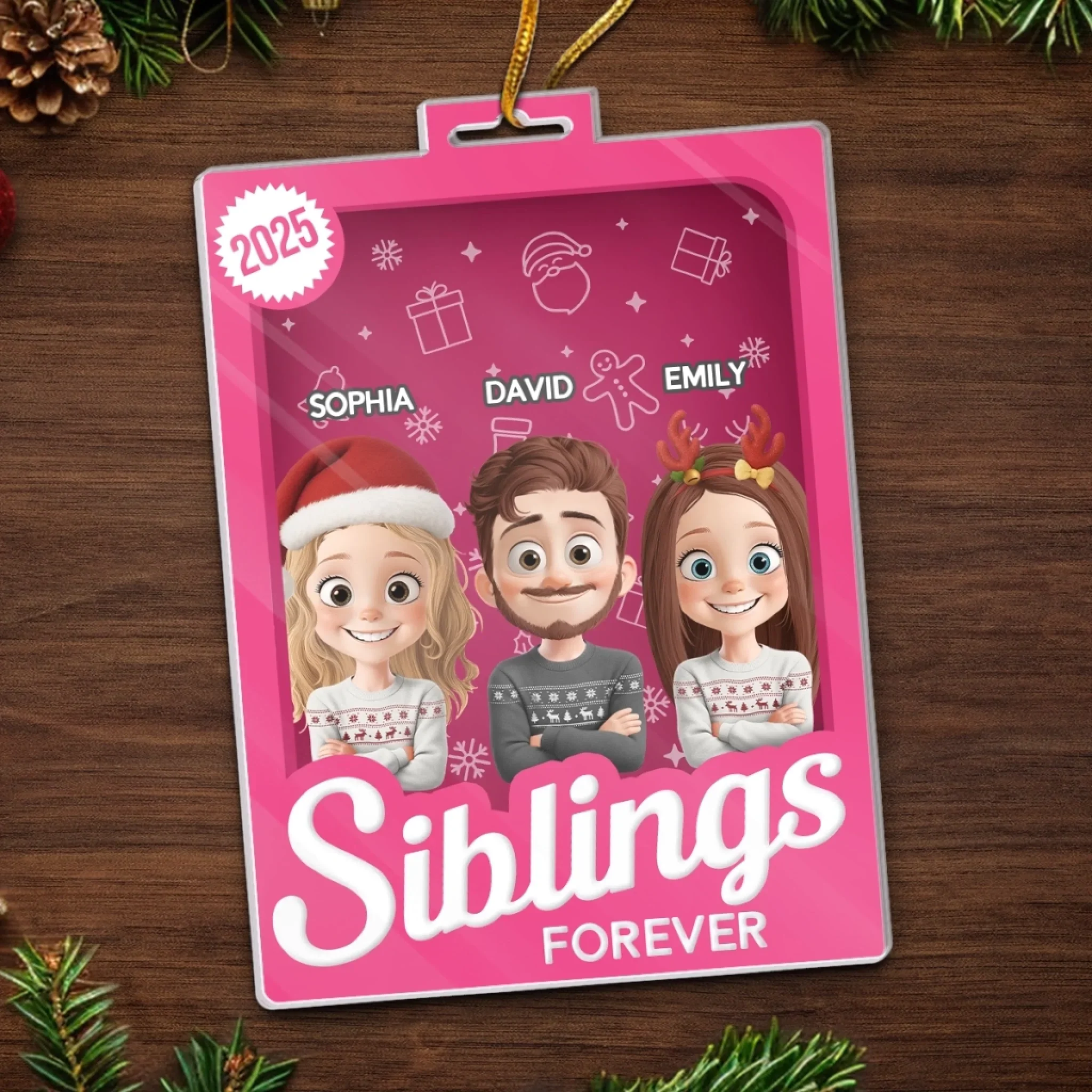 Custom Toy Box Acrylic Ornament - Personalized Christmas Birthday Gifts For Mom, Dad, Brother, Sister, Kids - For The People Who Mean Everything - Image 6