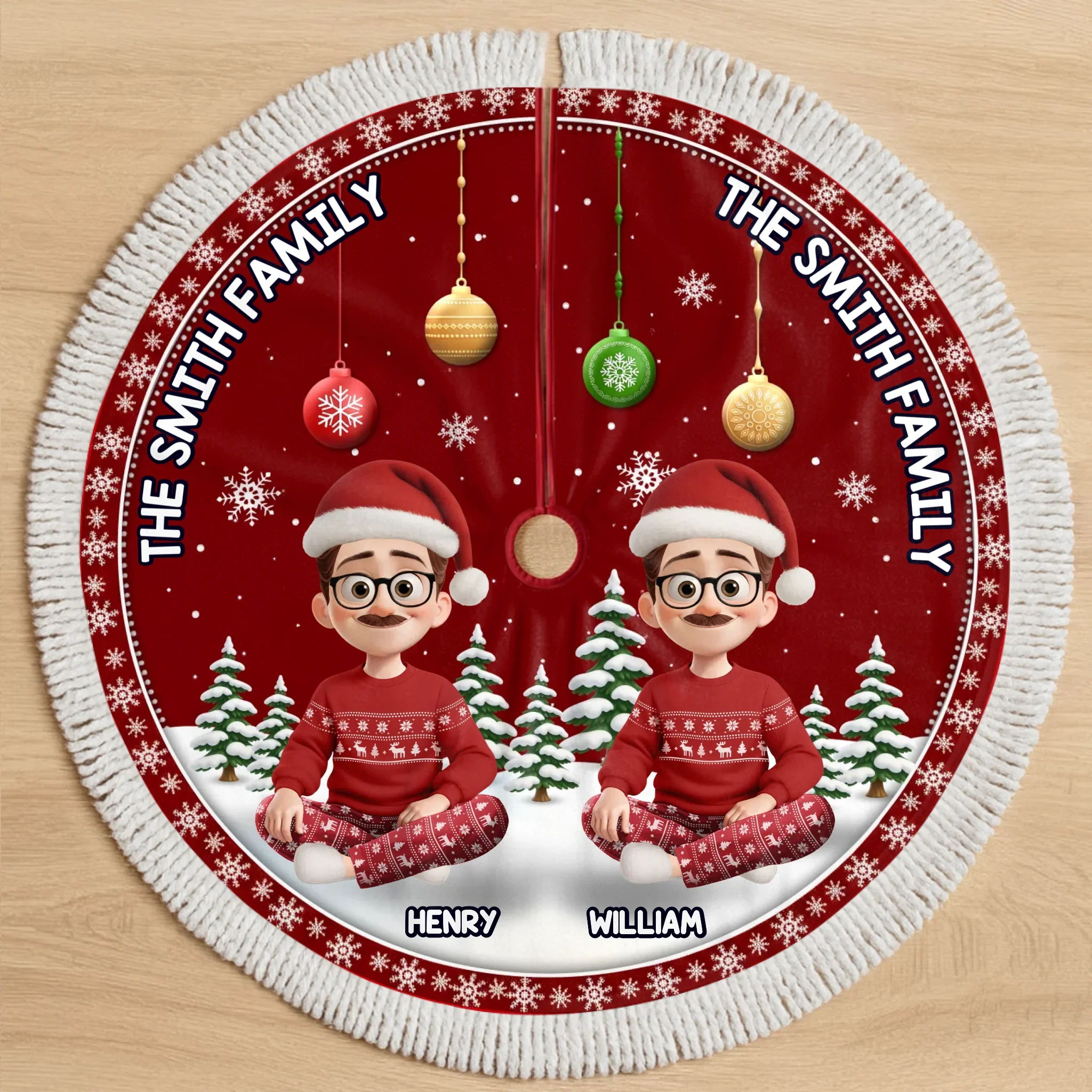 Custom Tree Skirt - Personalized Christmas Birthday Gifts For Mom, Dad, Brother, Sister, Kids - Blessed This Christmas - Image 2