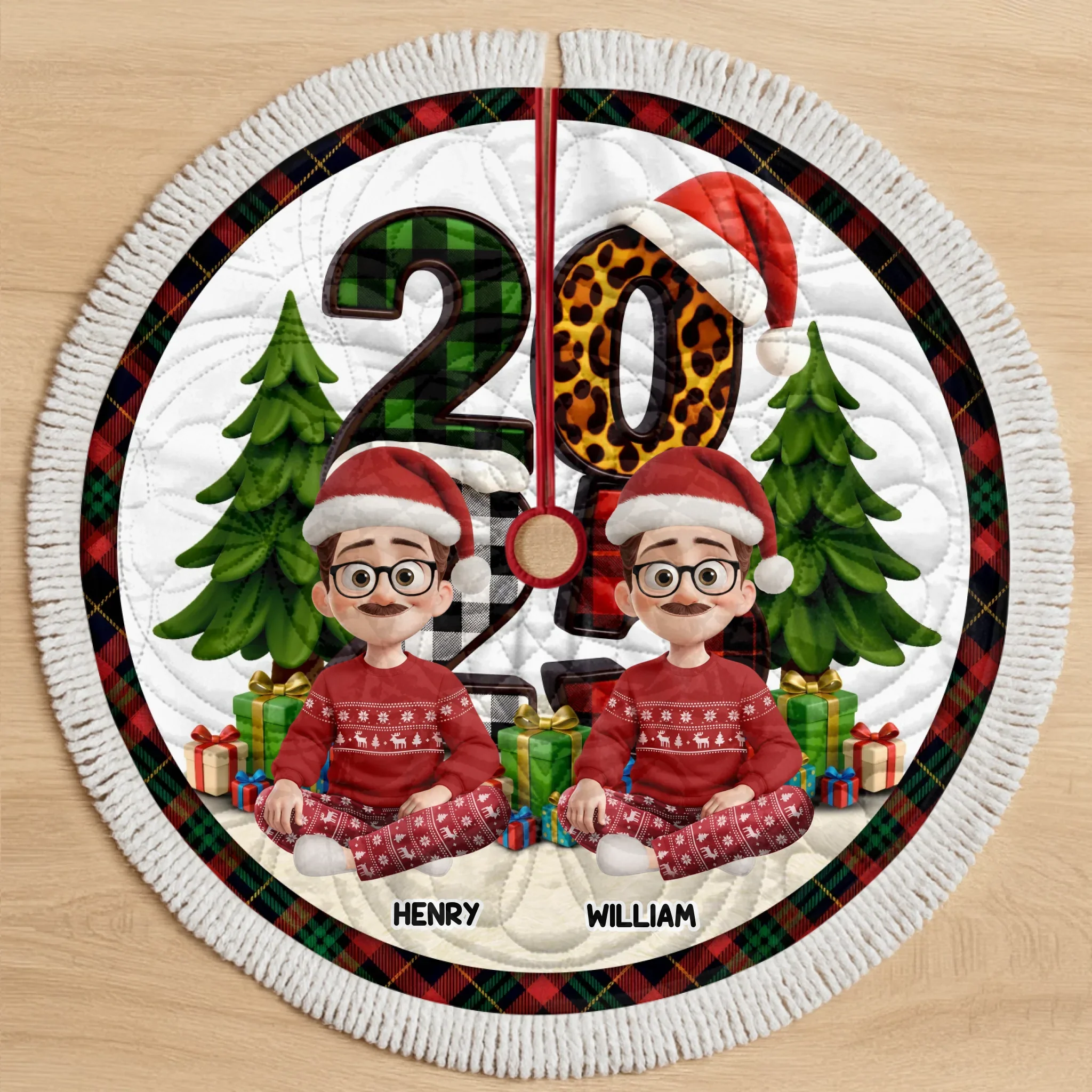 Custom Tree Skirt - Personalized Christmas Birthday Gifts For Mom, Dad, Brother, Sister, Kids - Together Is The Best Gift - Image 2
