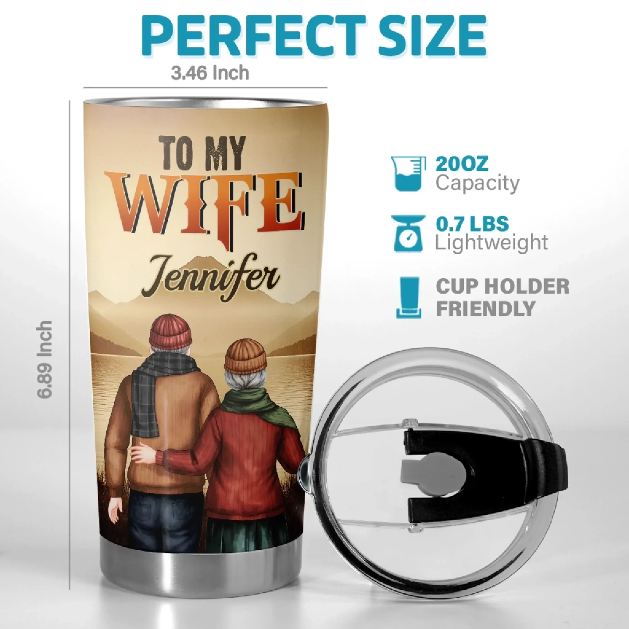Custom Tumbler - Personalized Anniversary Wedding Gifts For Husband And Wife, Him And Her - Better Together Always - Image 3