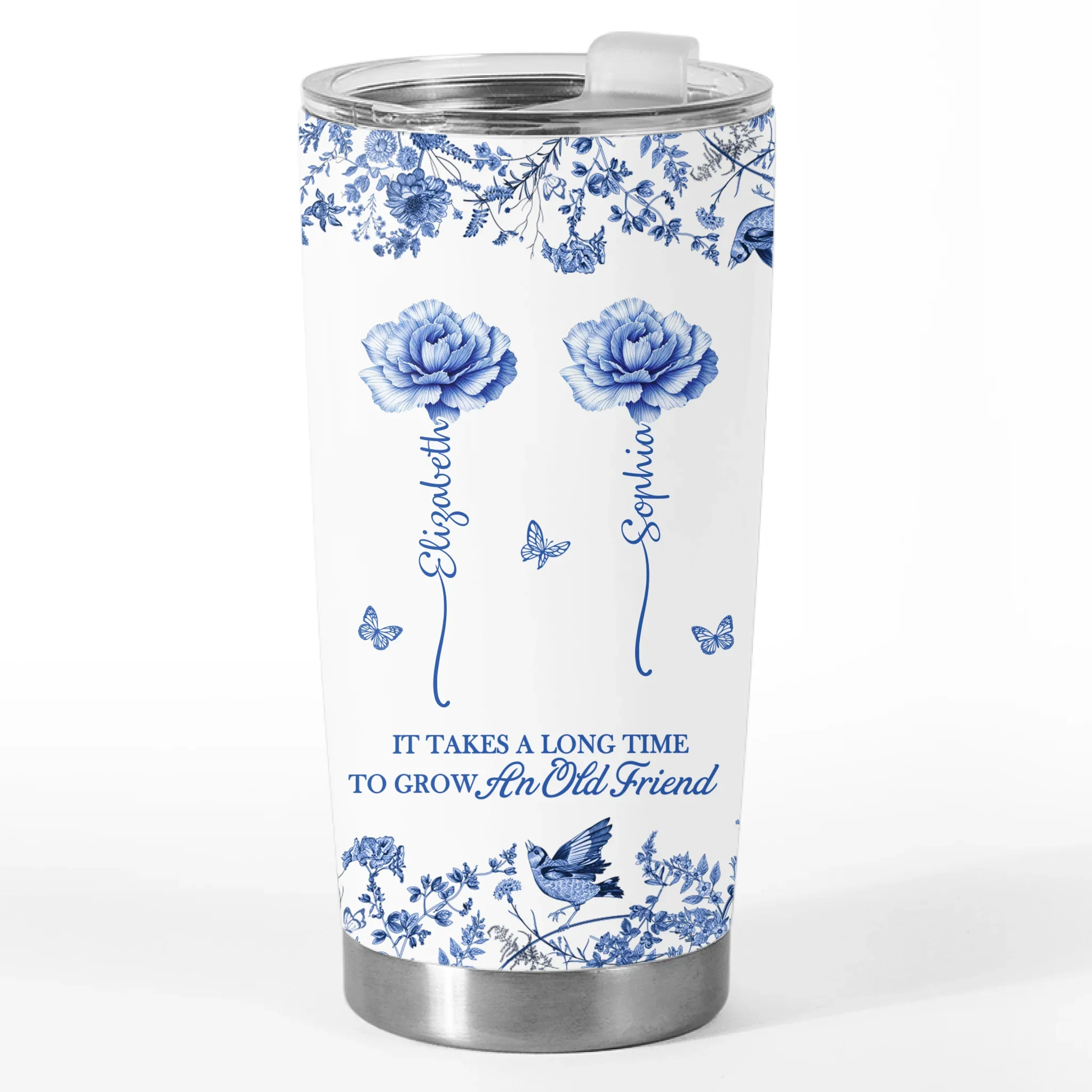 Custom Tumbler - Personalized Best Friend Christmas Birthday Gifts For Women, Besties, Sisters, BFF - Growing Together Through The Years - Image 2