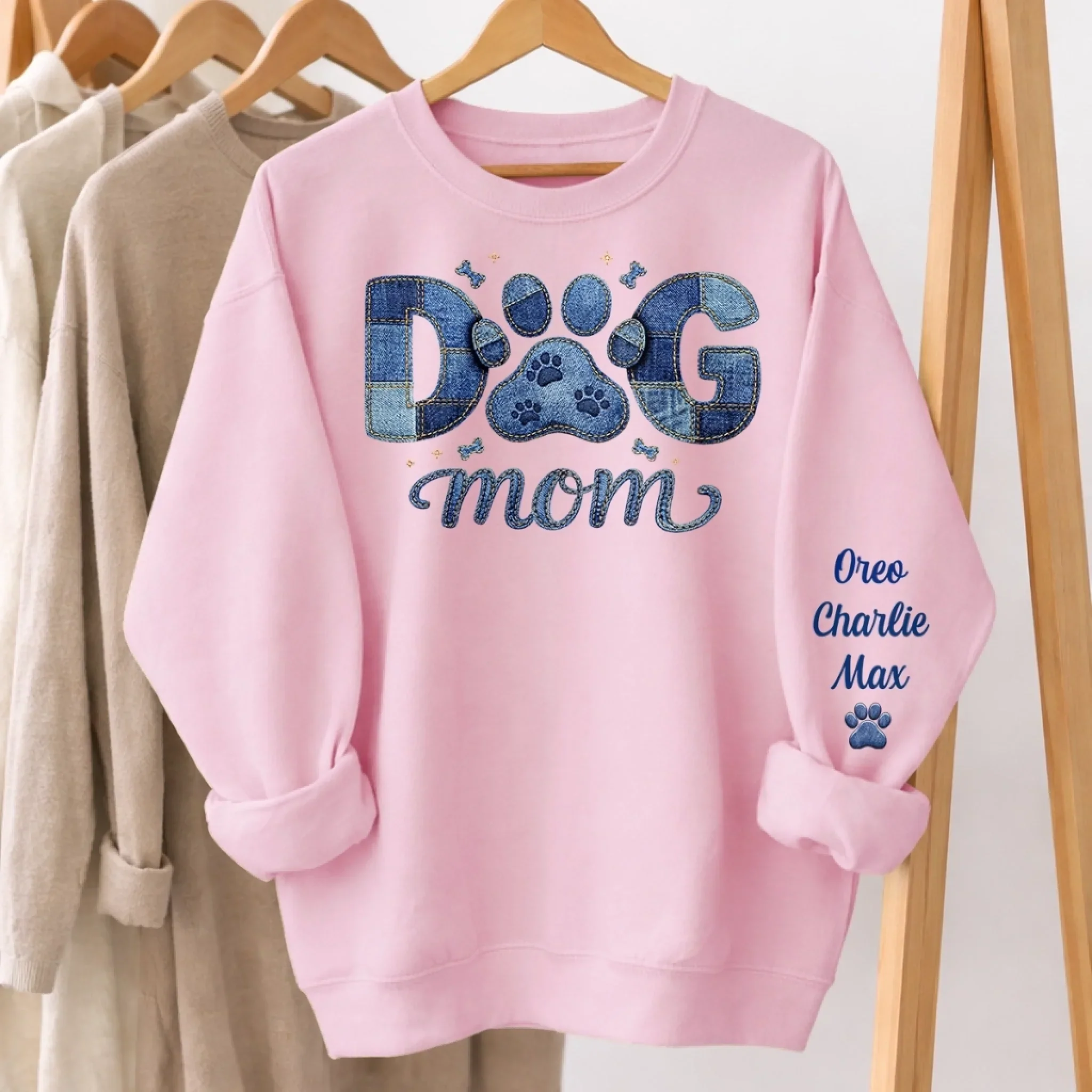 Custom Unisex Sweater, Hoodie With Design On Sleeve - Personalized Birthday Gifts For Dog Cat Lovers, Dog Dad And Mom, Cat Owners - Love Lives With Pets - Image 9