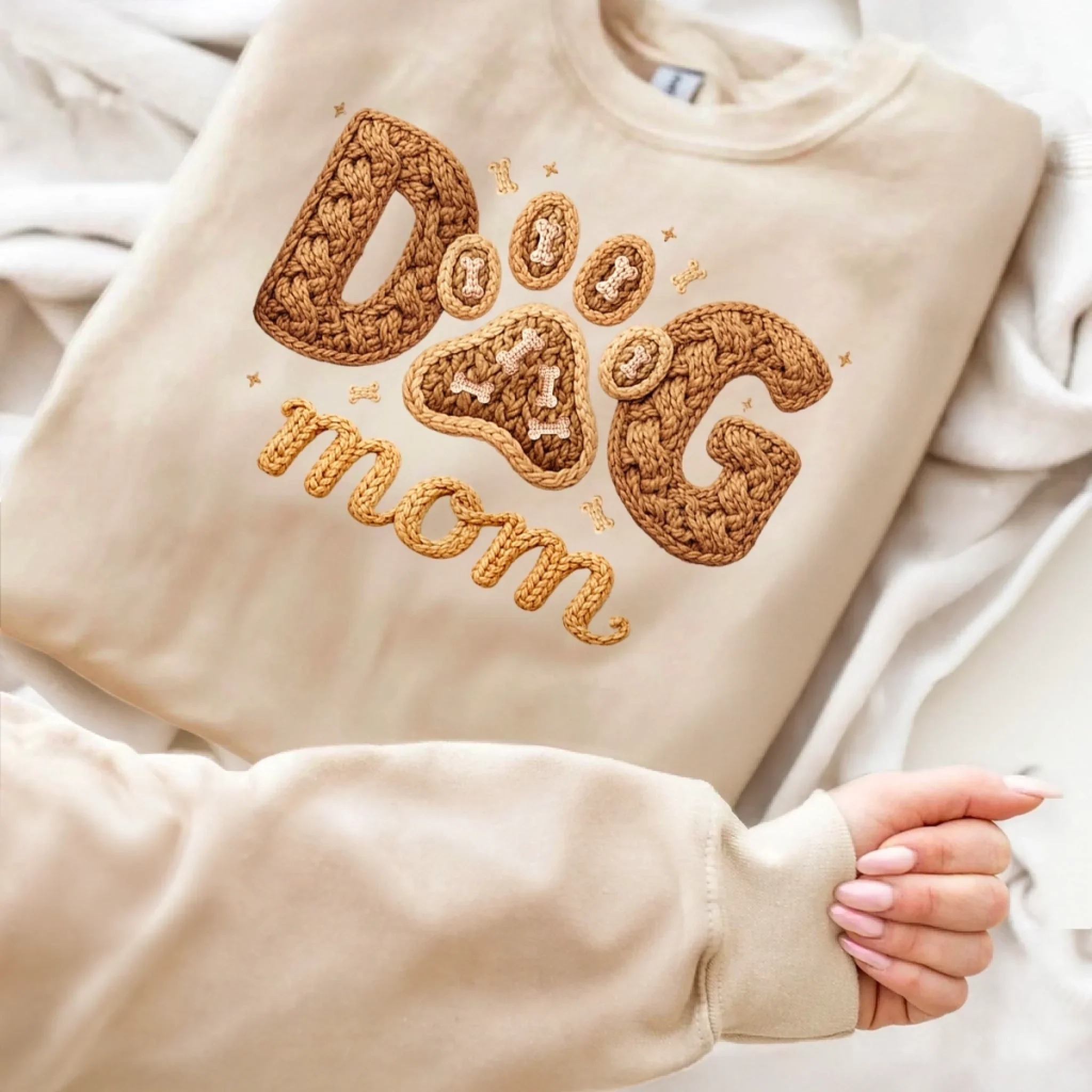 Custom Unisex Sweater, Hoodie With Design On Sleeve - Personalized Birthday Gifts For Dog Cat Lovers, Dog Dad And Mom, Cat Owners - Pet Hair Is My Glitter - Image 7