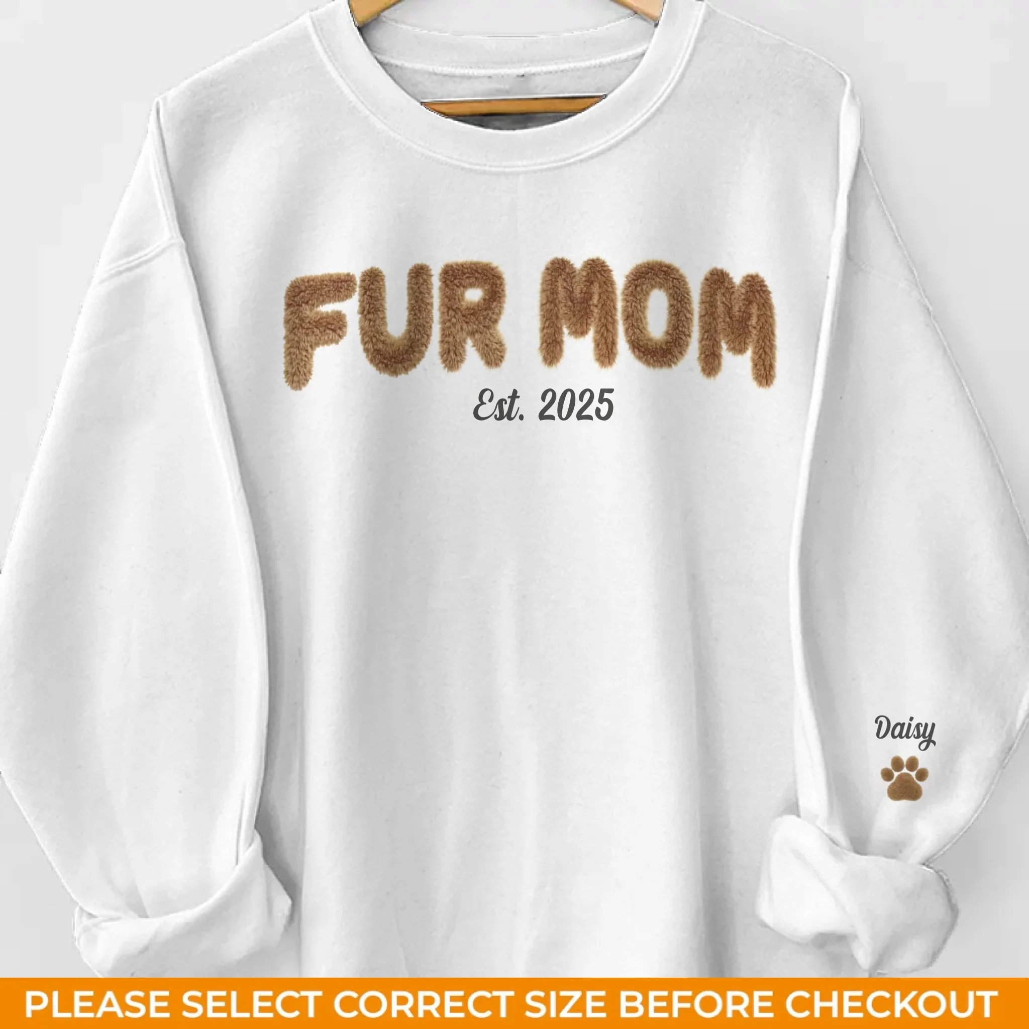 Custom Unisex Sweatshirt, Hoodie With Design On Sleeve - Personalized Birthday Gifts For Dog Cat Lovers, Dog Dad And Mom, Cat Owners - Mom Life, Dog Edition - Image 2