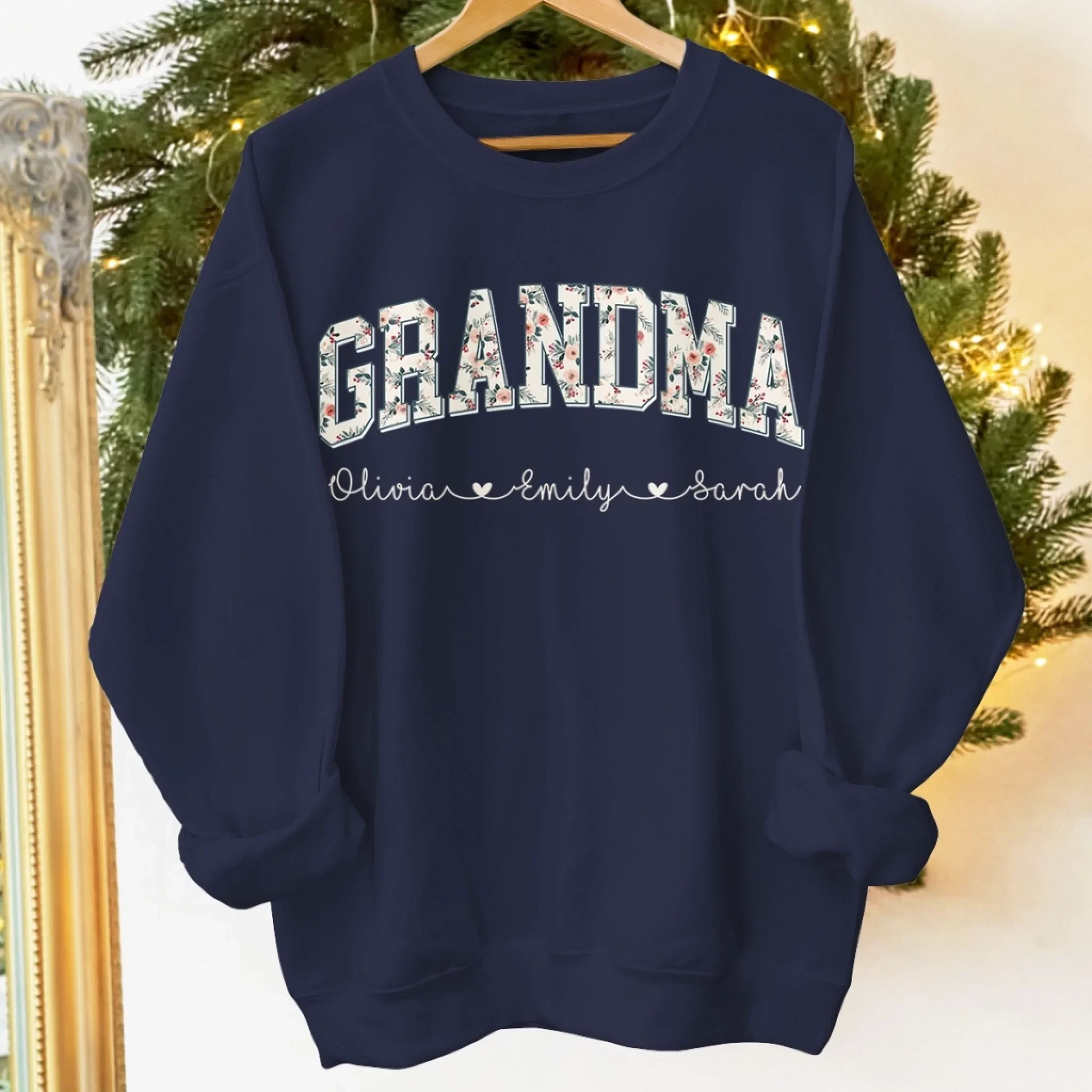 Custom Unisex Sweatshirt, Hoodie With Design On Sleeve - Personalized Birthday Gifts For Mom, Grandma - Loved In Every Season Of Life - Image 3