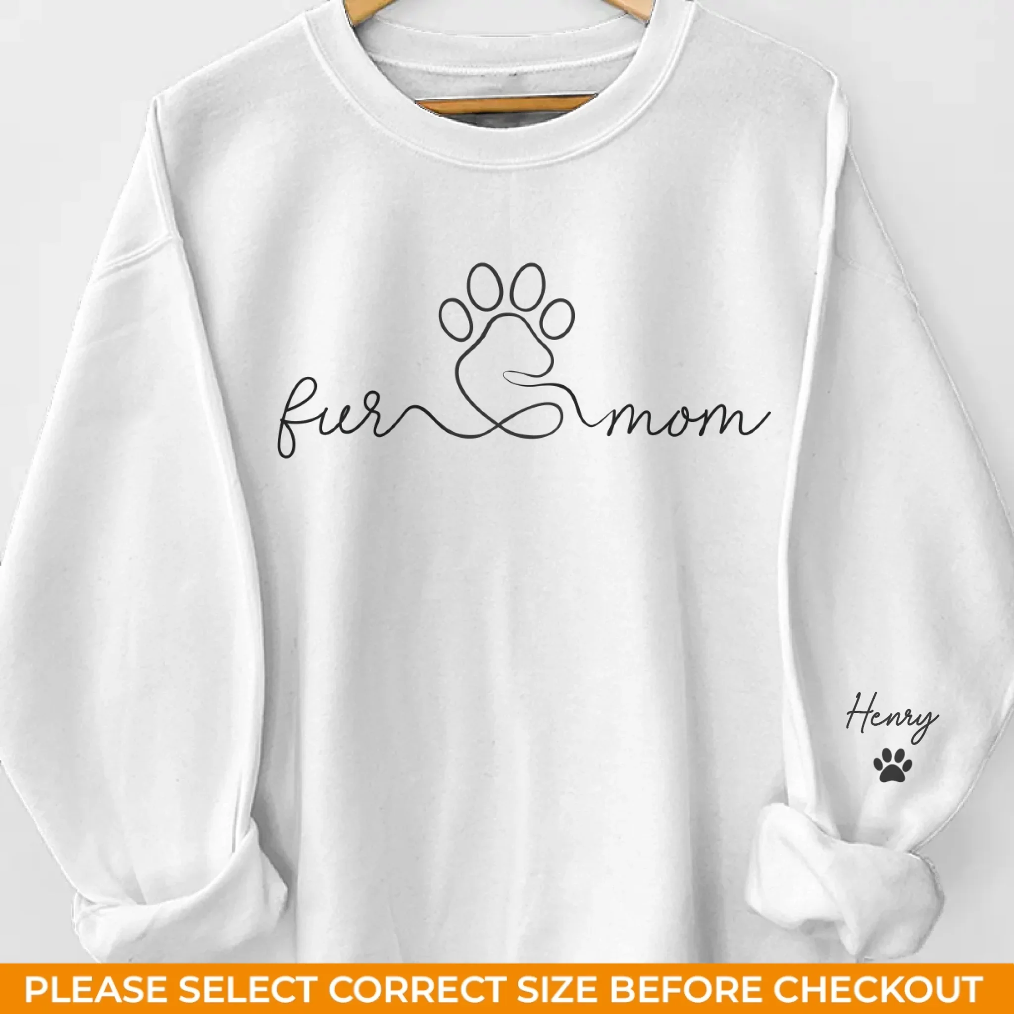 Custom Unisex Sweatshirt, Hoodie With Design On Sleeve - Personalized Christmas Birthday Gifts For Dog Cat Lovers, Dog Dad And Mom, Cat Owners - Dog Kisses Fix Bad Days - Image 2