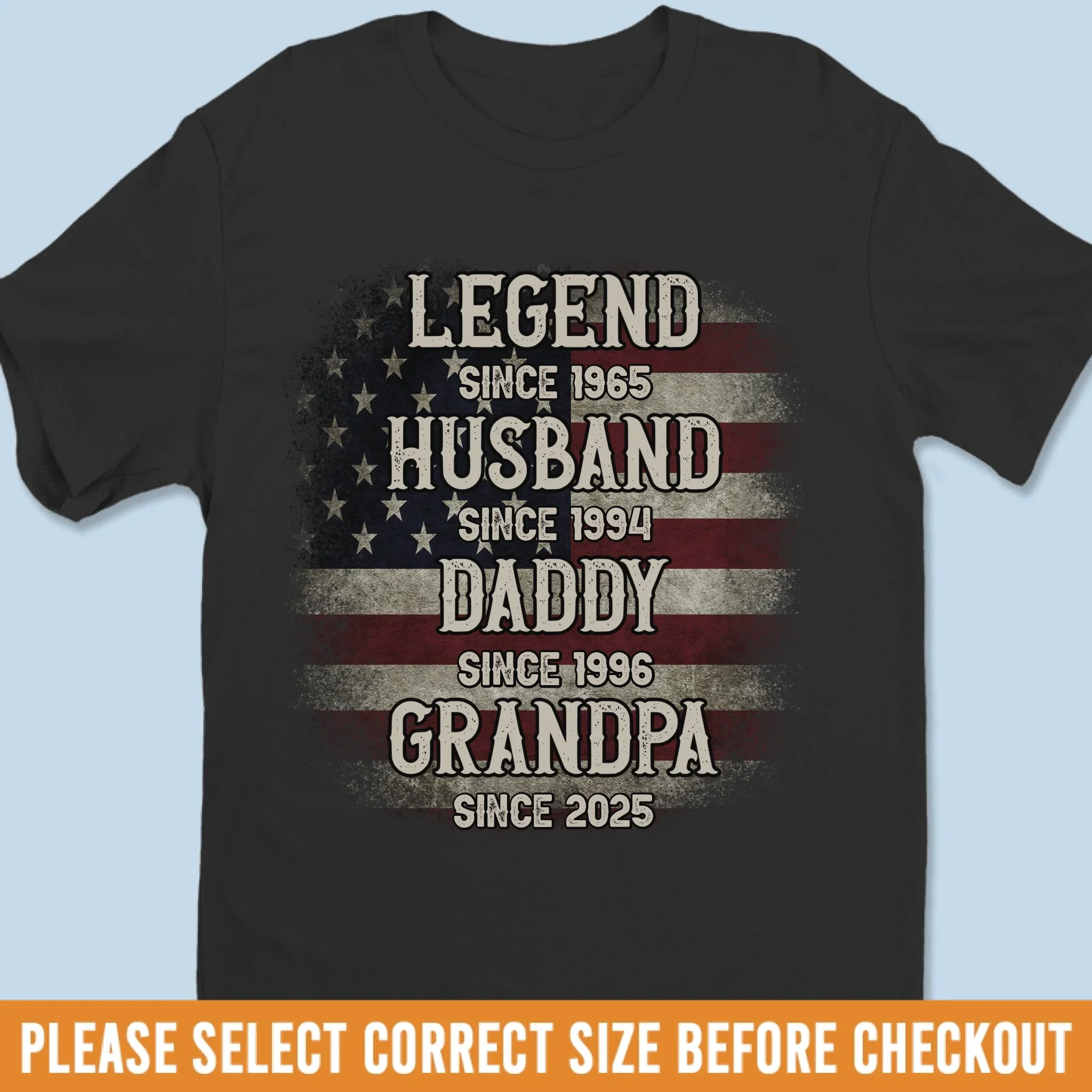 Custom Unisex T-shirt, Premium T-shirt, Hoodie - Personalized 4th Of July Gifts For Dad, Grandpa, Husband - My Favorite Hero - Image 2