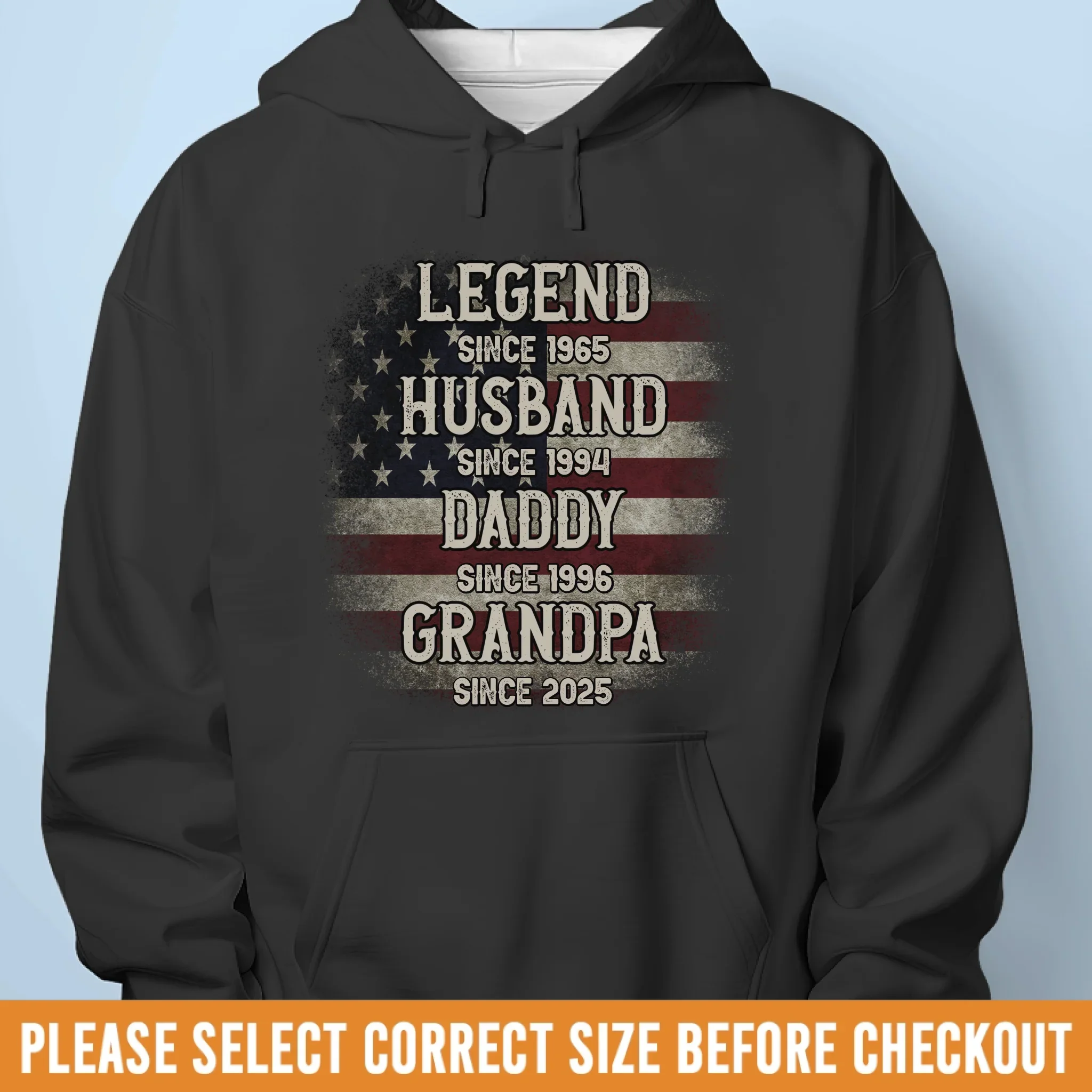 Custom Unisex T-shirt, Premium T-shirt, Hoodie - Personalized 4th Of July Gifts For Dad, Grandpa, Husband - My Favorite Hero - Image 8