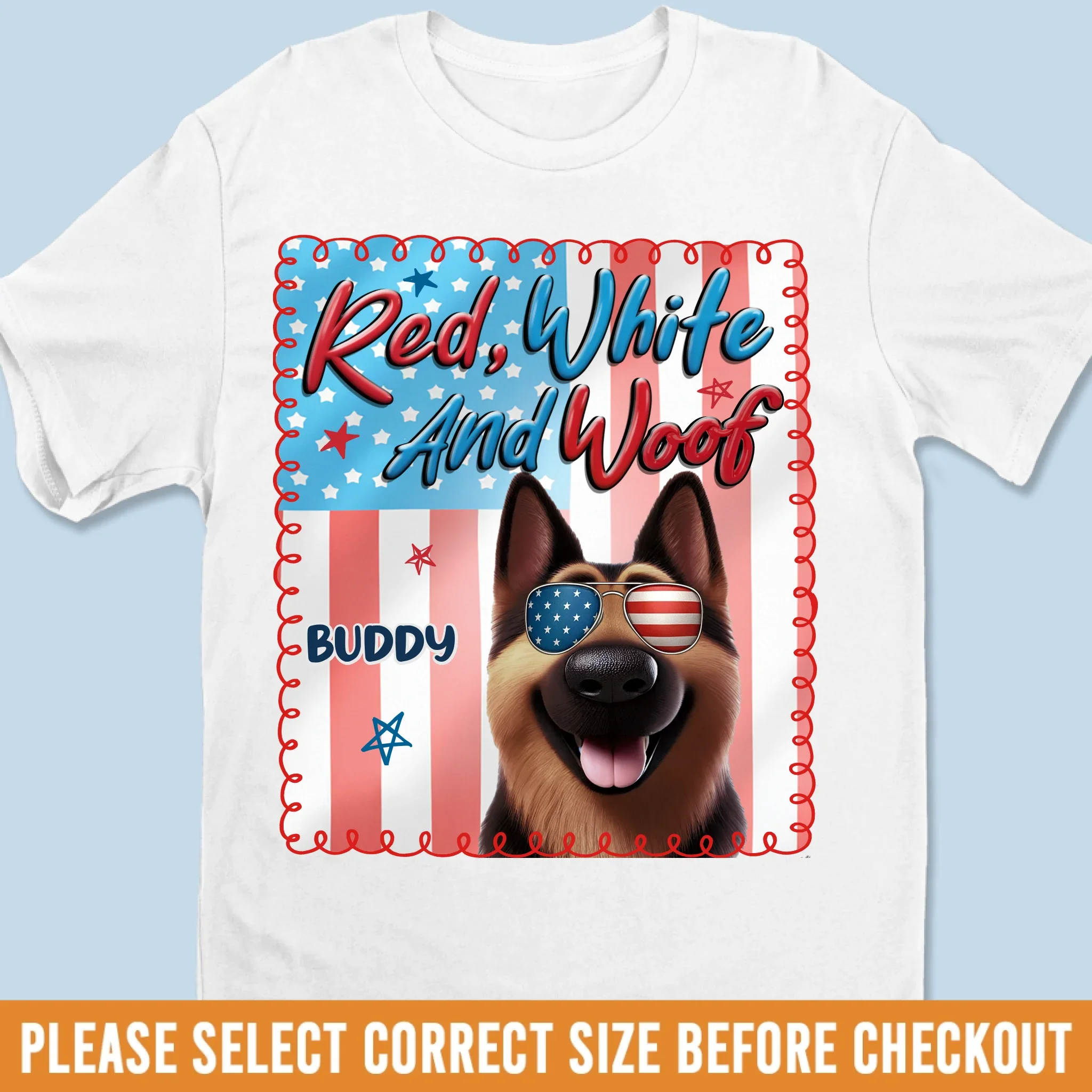 Custom Unisex T-shirt, Premium T-shirt, Hoodie - Personalized 4th Of July Gifts For Dog Lovers, Dog Dad And Mom - Pawtriotic Vibes - Image 6