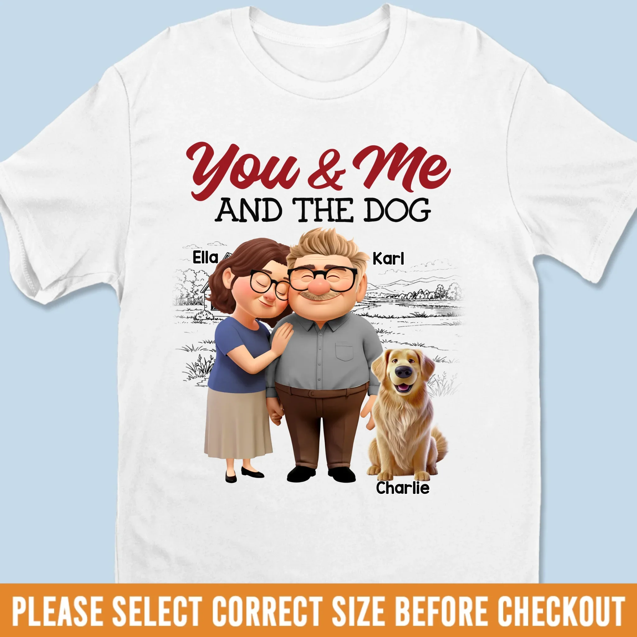 Custom Unisex T-shirt, Premium T-shirt, Hoodie - Personalized Anniversary Wedding Gifts For Husband And Wife, Dog Cat Lovers - You Are My Safe Place - Image 2