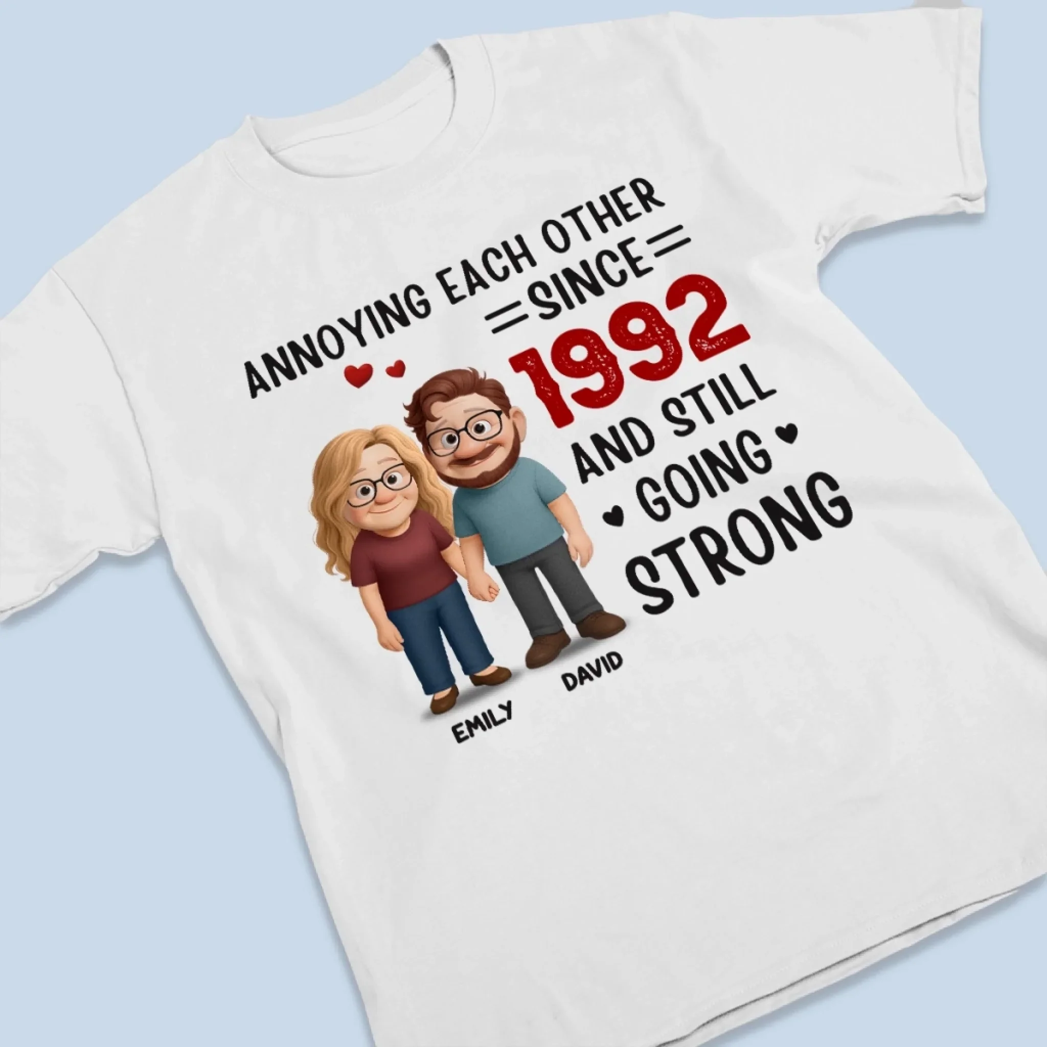 Custom Unisex T-shirt, Premium T-shirt, Hoodie - Personalized Anniversary Wedding Gifts For Husband And Wife, Him And Her - Annoying You Is My Love Language - Image 3